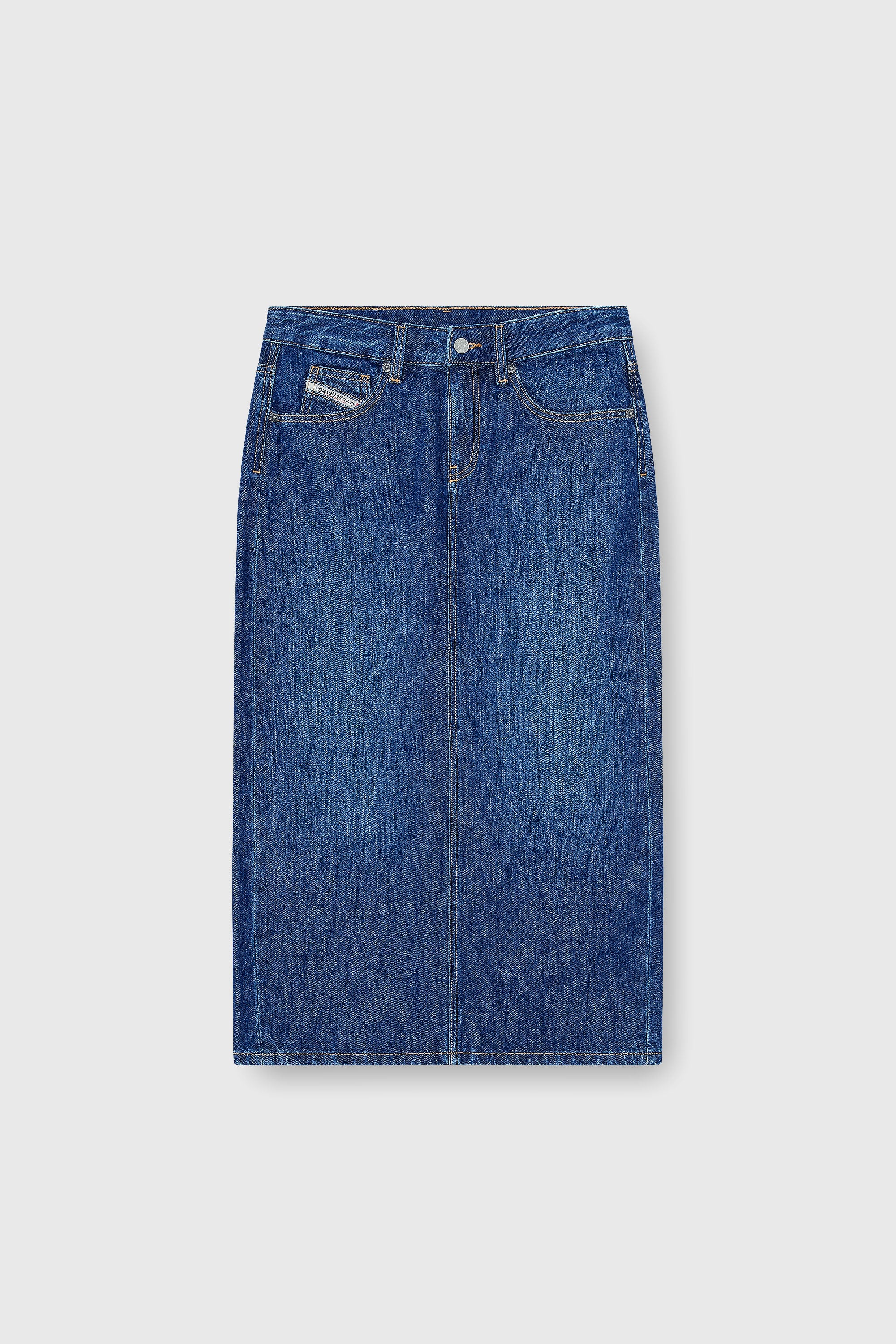 Diesel - DE-SKYE-D, Jupe midi en denim Femme in Bleu - 2