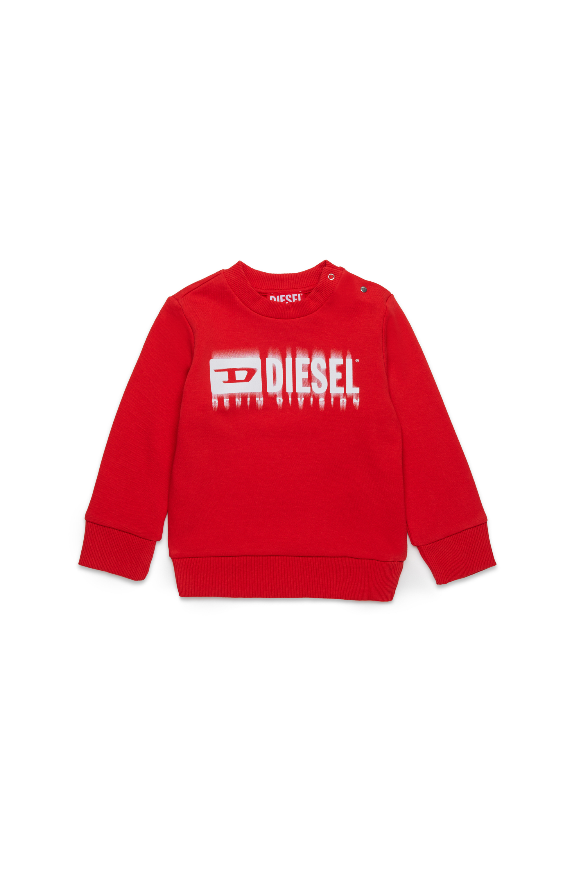 Diesel - SGINNL8B, Sweat-shirt avec logo taché Mixte in Rouge - 1