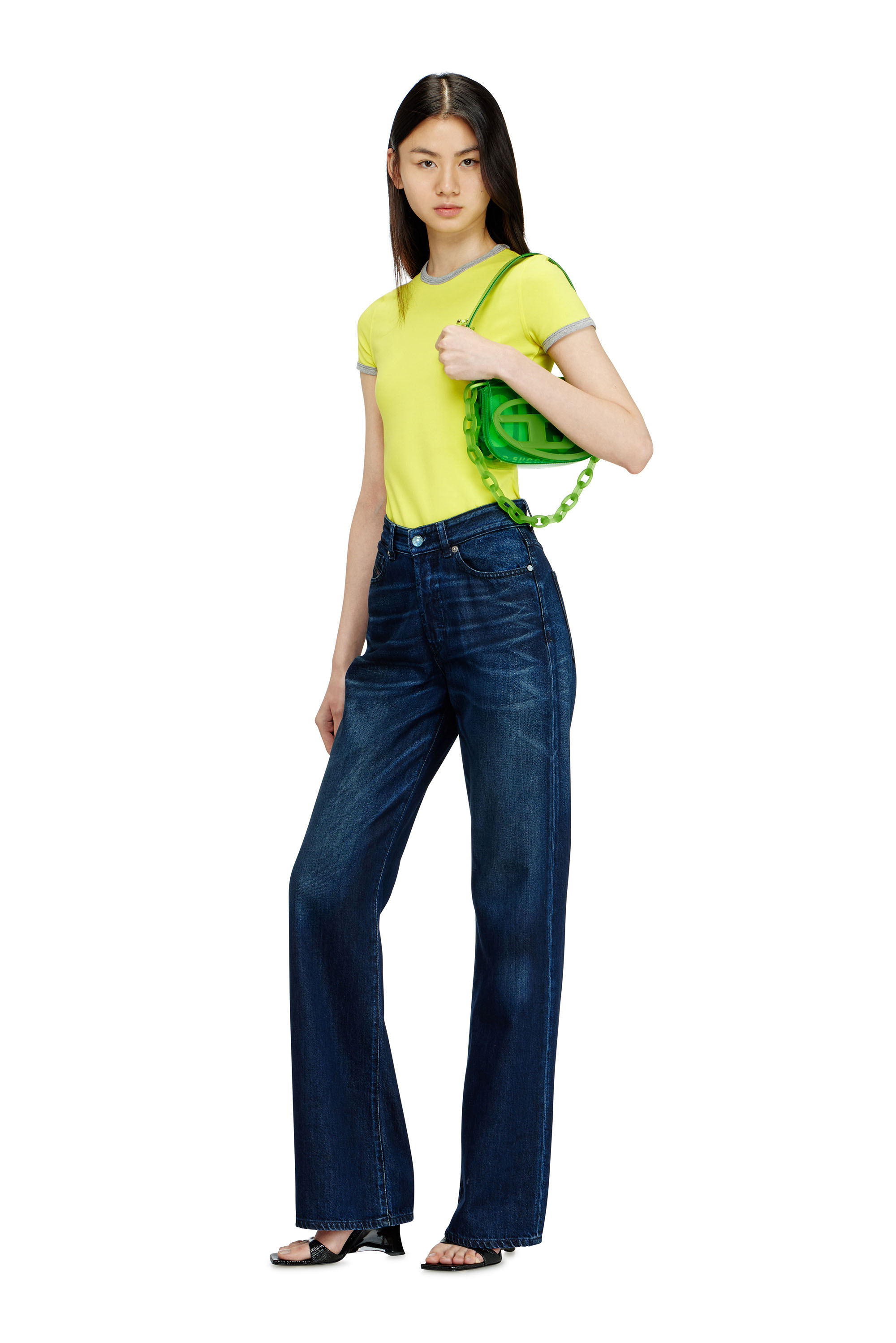 Diesel - 1DR, 1DR-Sac iconique &agrave; bandouli&egrave;re en TPU transparent Femme in Vert - 2