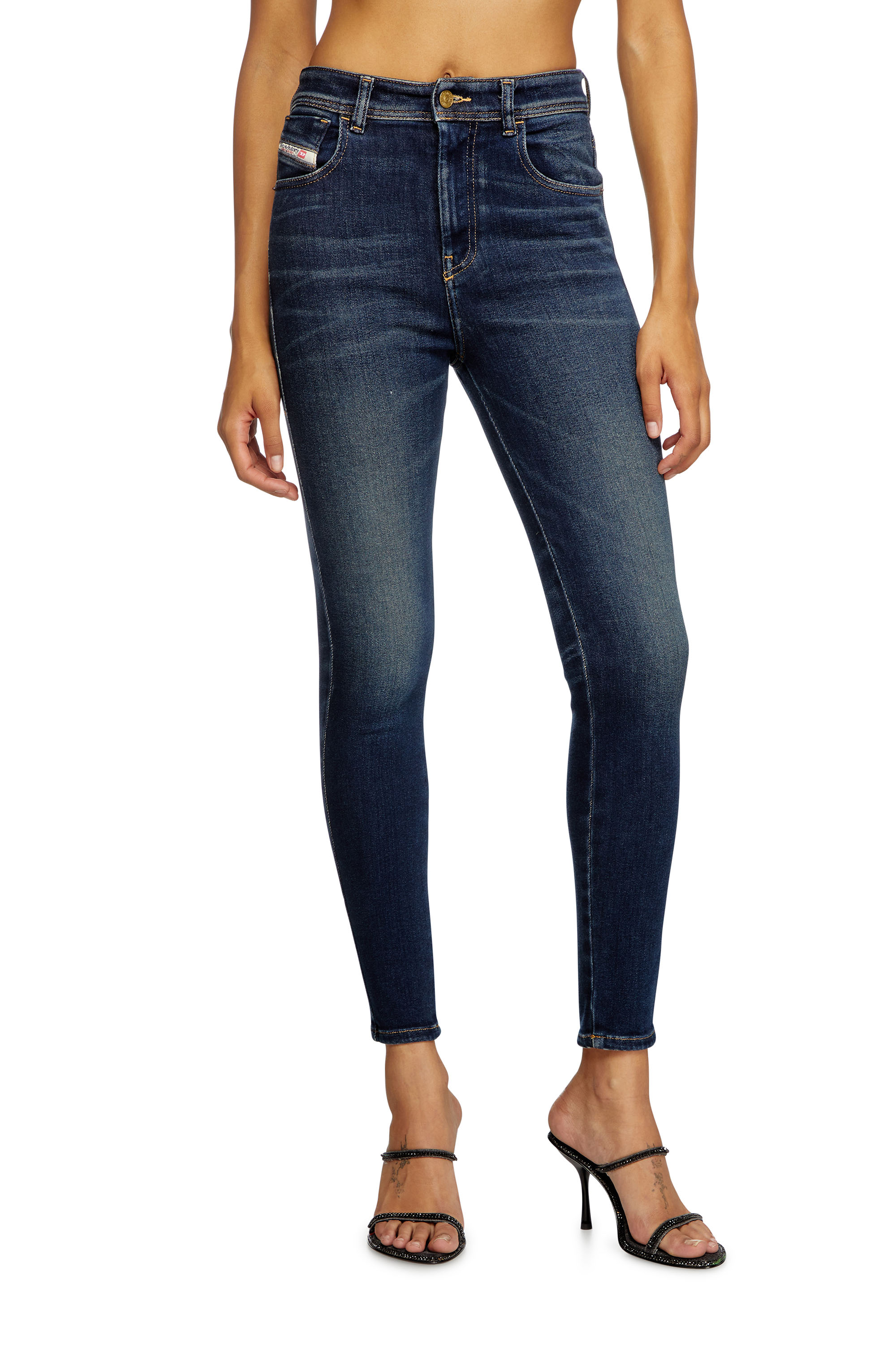 Diesel - Skinny Jeans 1984 Slandy-High 09J11 Femme, Bleu Foncé - Image 1