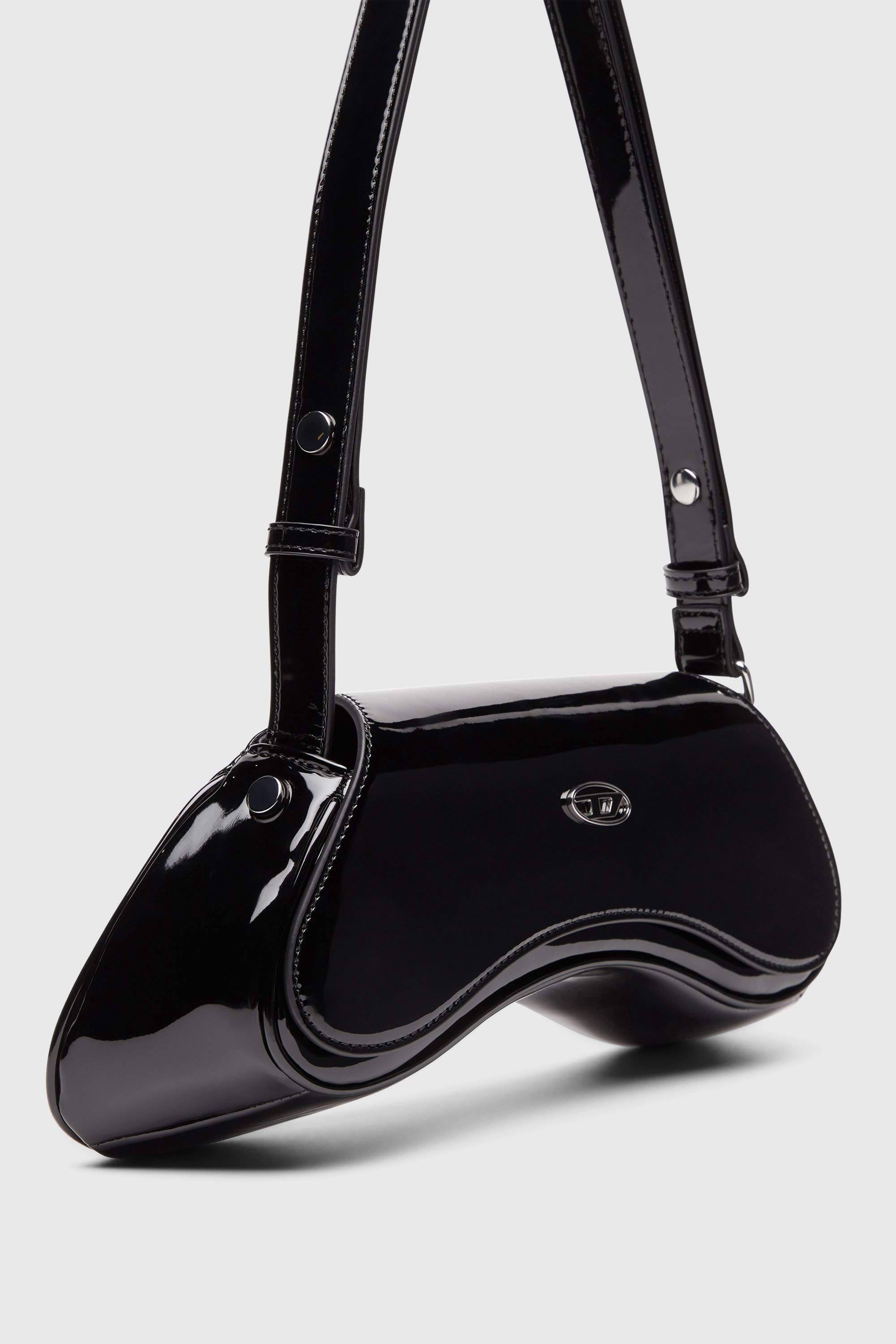 Diesel - PLAY CROSSBODY, Play-Sac &agrave; bandouli&egrave;re glossy Femme in Noir - 6