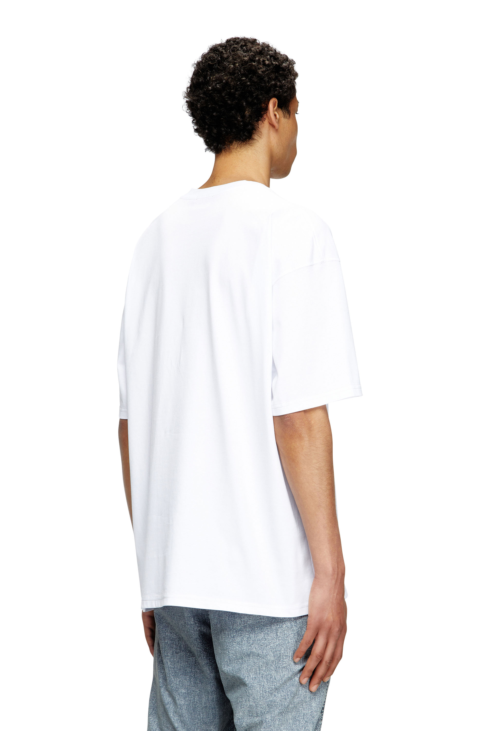 Diesel - T-BOXT-T7, T-shirt avec imprimé effet spray Homme in Blanc - 4
