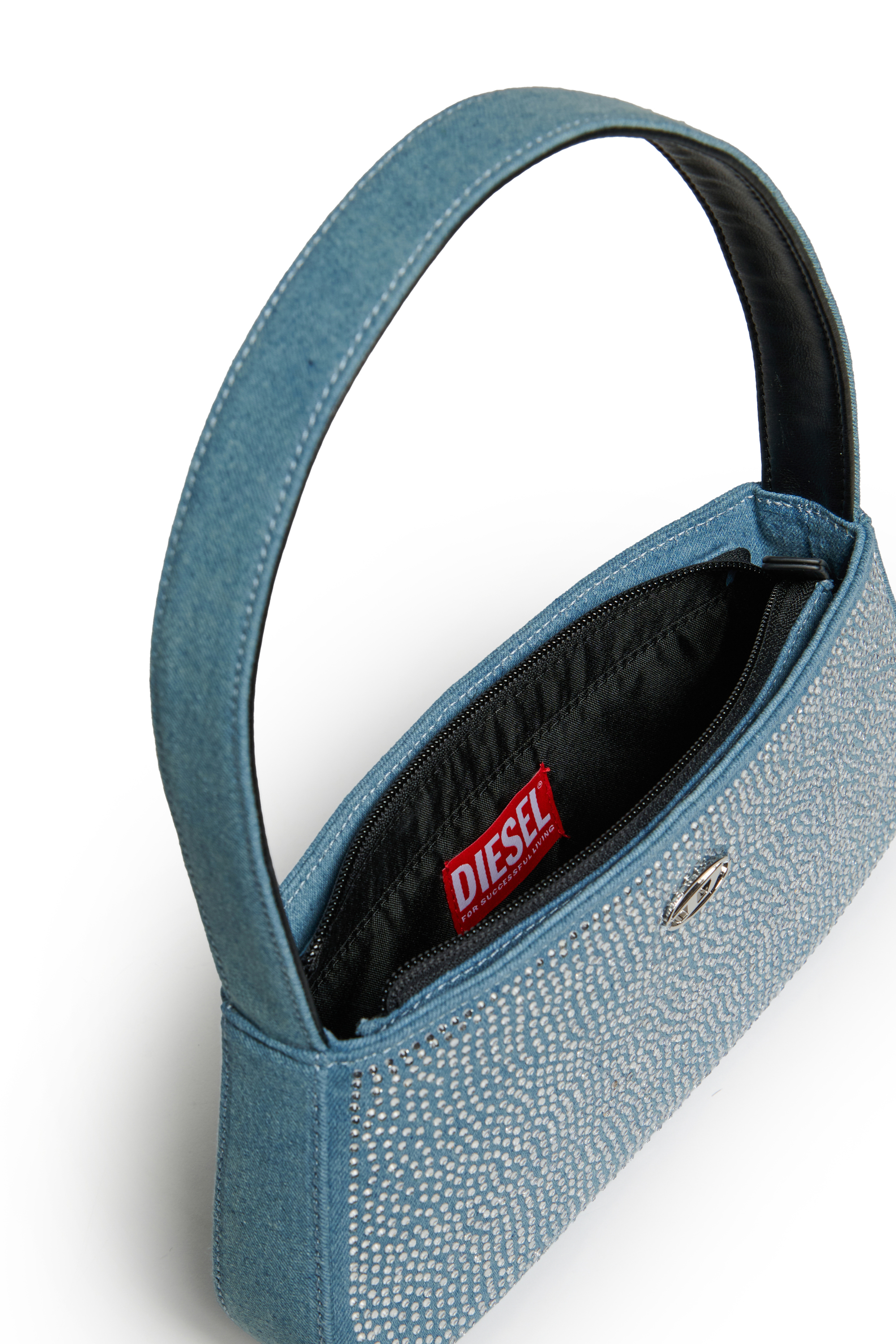 Diesel - WJULIE, WJulie - Sac en coton avec strass Femme in Bleu - 5