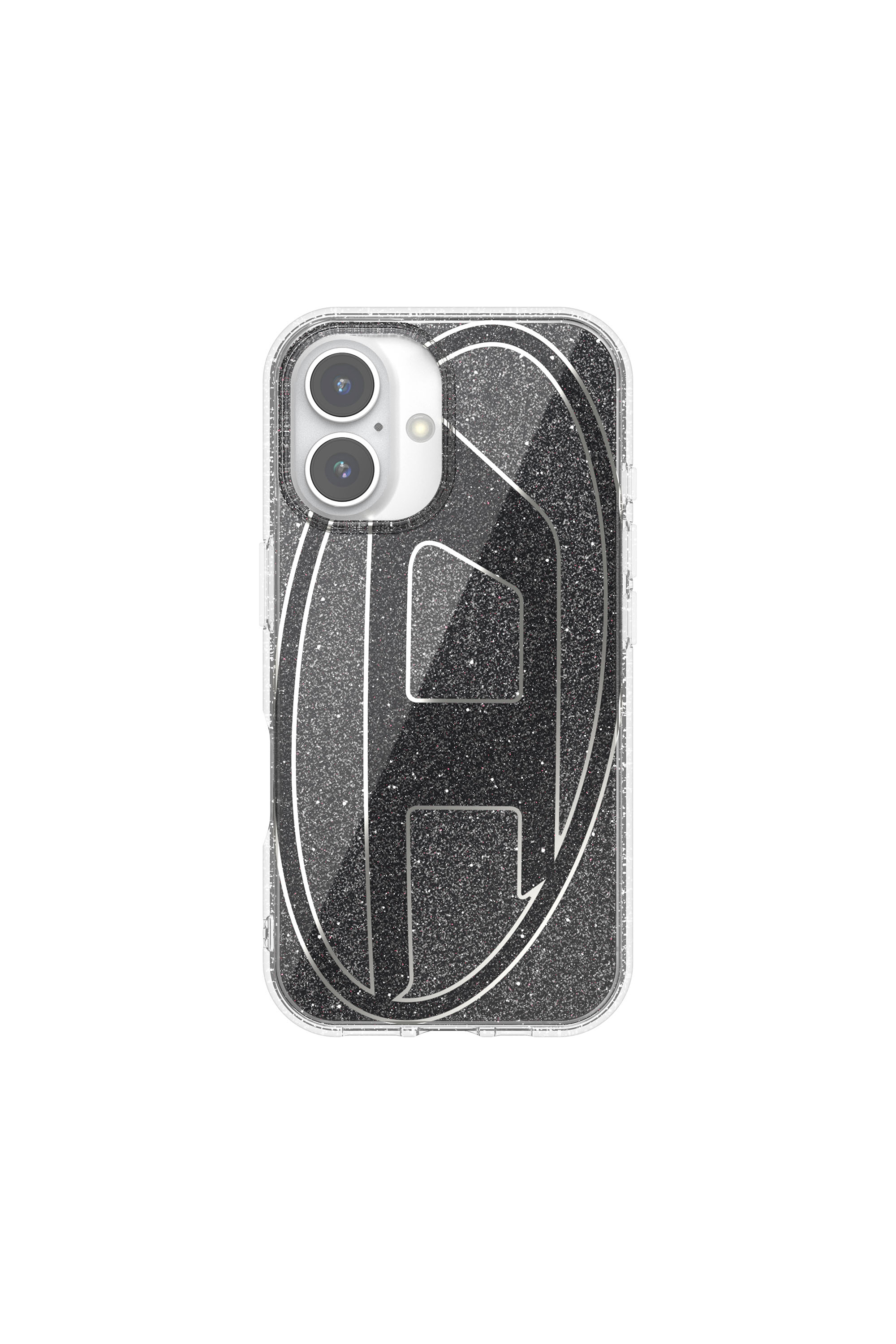 Diesel - 60147 AOP CASE, Coque pailletée pour l'iP 16 Mixte in Noir - 3