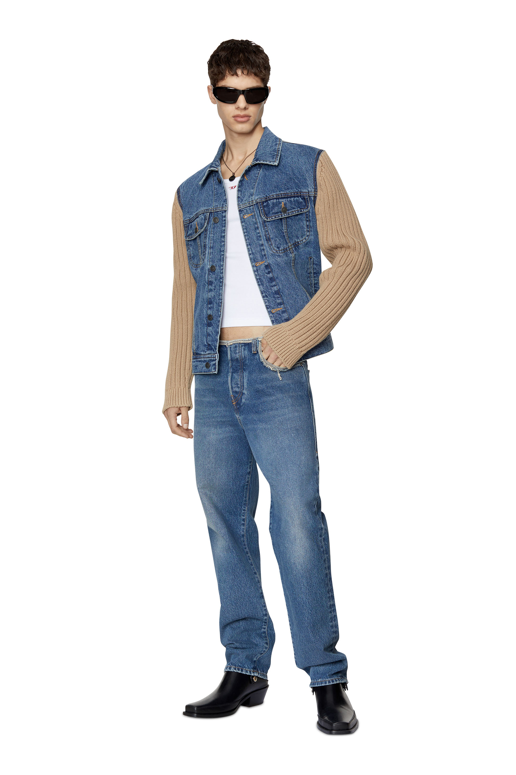 Diesel - D-Pend 007F2 Straight Jeans, Bleu moyen - Image 5