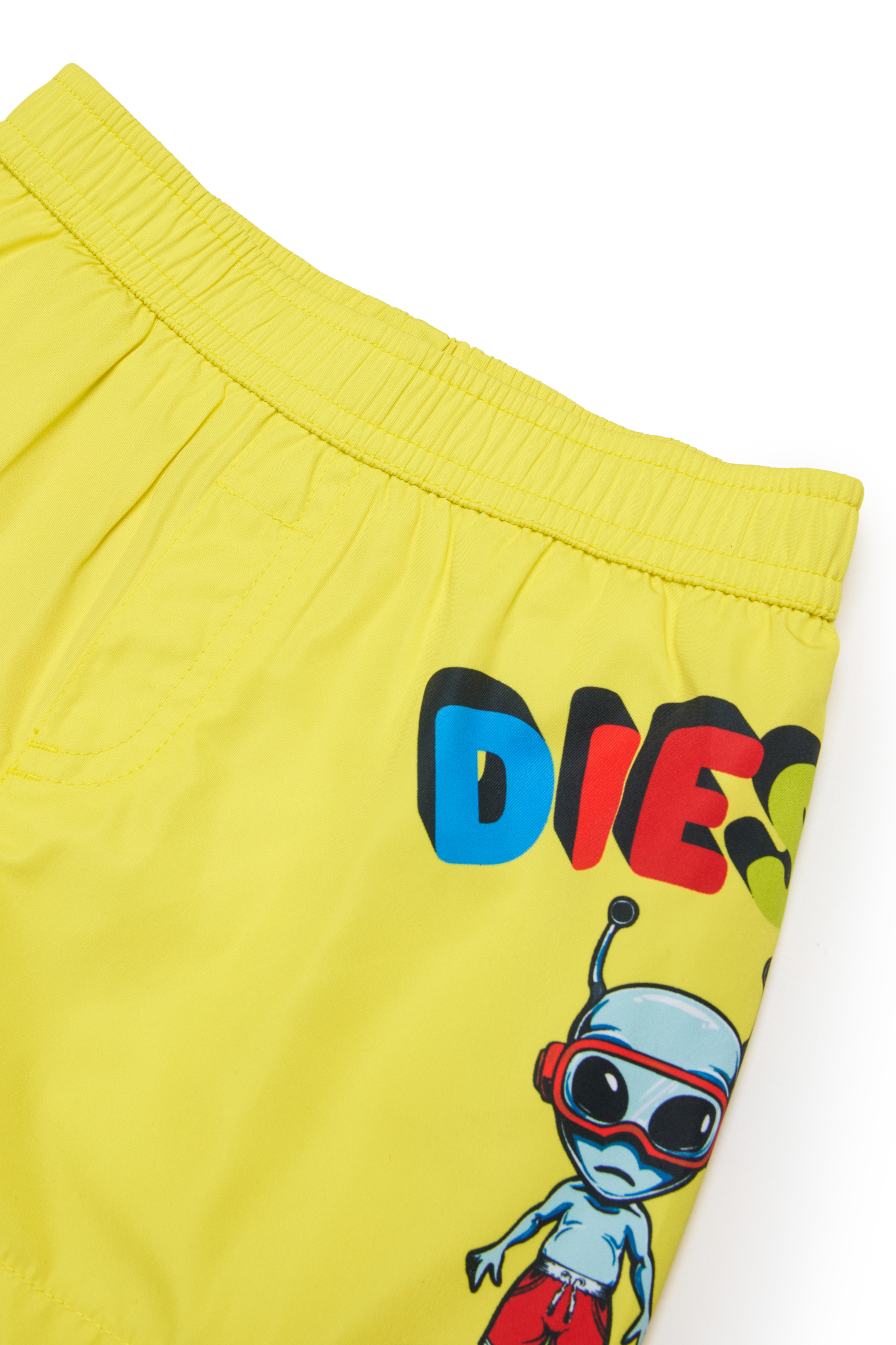 Diesel - MIRULYB, Short de bain &agrave; imprim&eacute; extraterrestre Homme in Jaune - 3