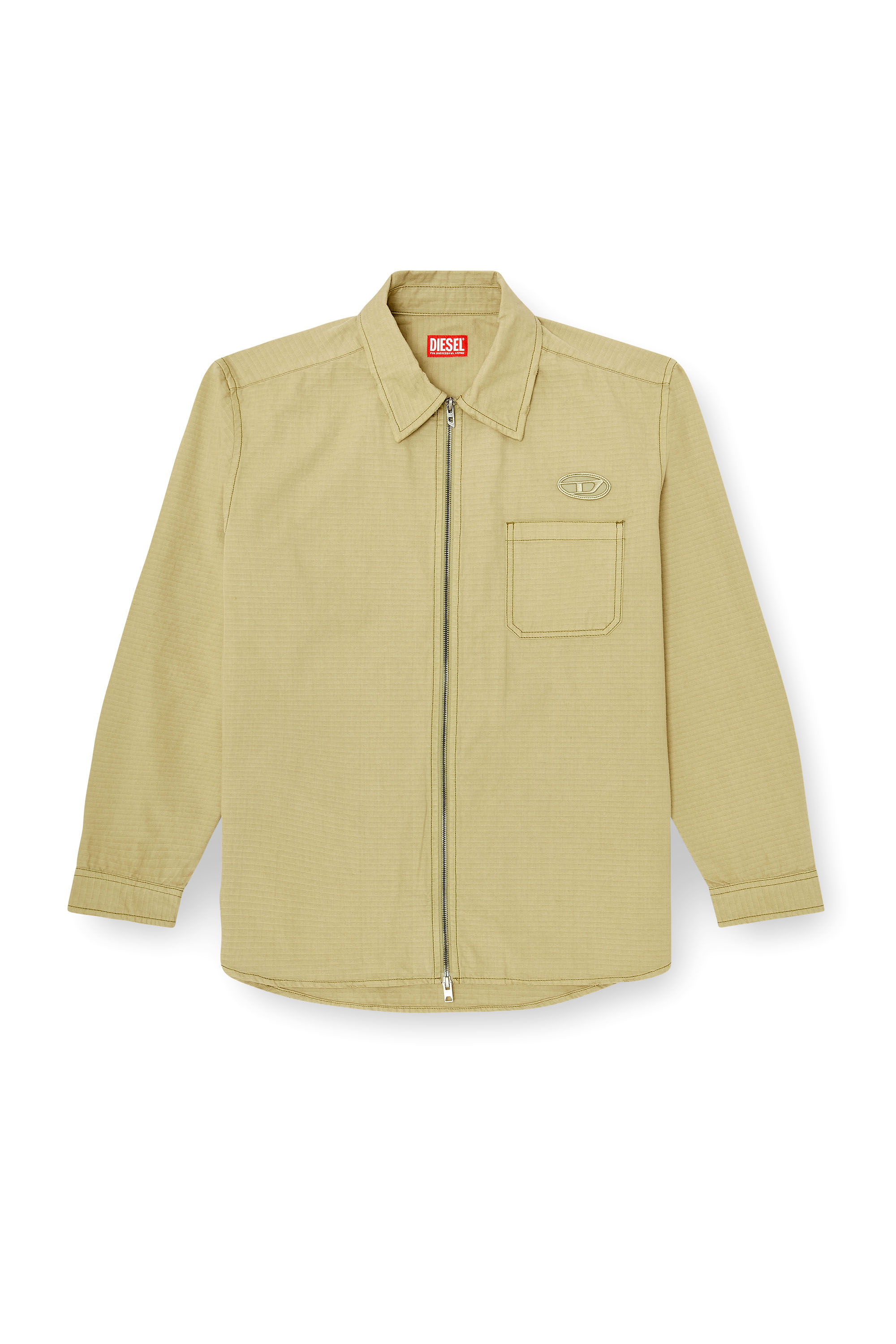 Diesel - S-ALIAS-ZIP, Chemise en ripstop avec fermeture zipp&eacute;e Homme in ToBeDefined - 3