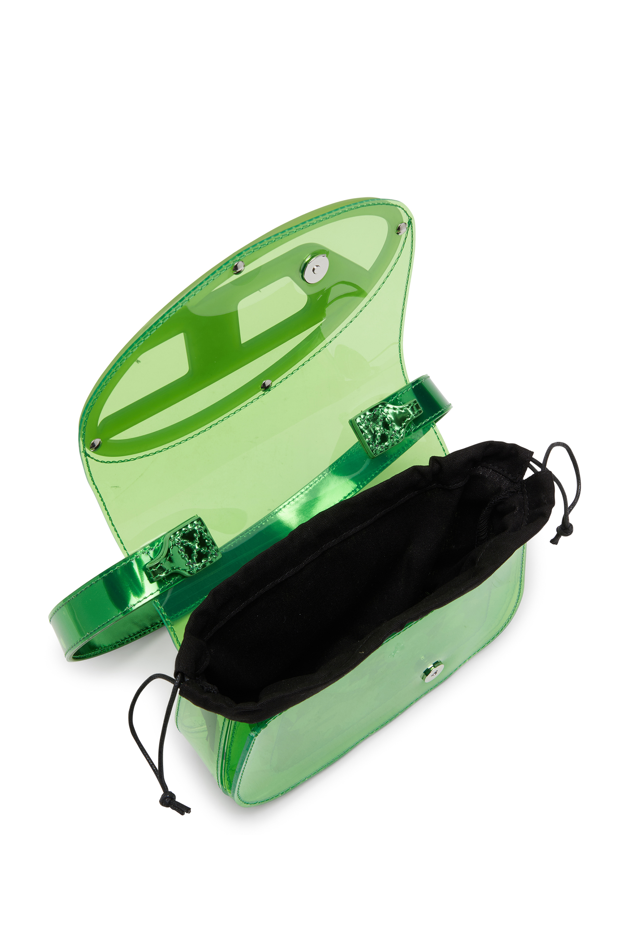 Diesel - 1DR, 1DR-Sac iconique à bandoulière en TPU transparent Femme in Vert - 3