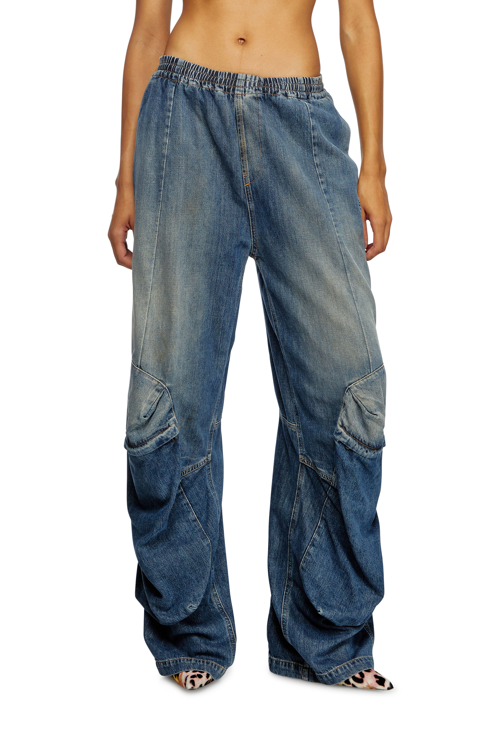 Diesel - Relaxed Jeans D-Para 09L14 Mixte, Bleu moyen - Image 1