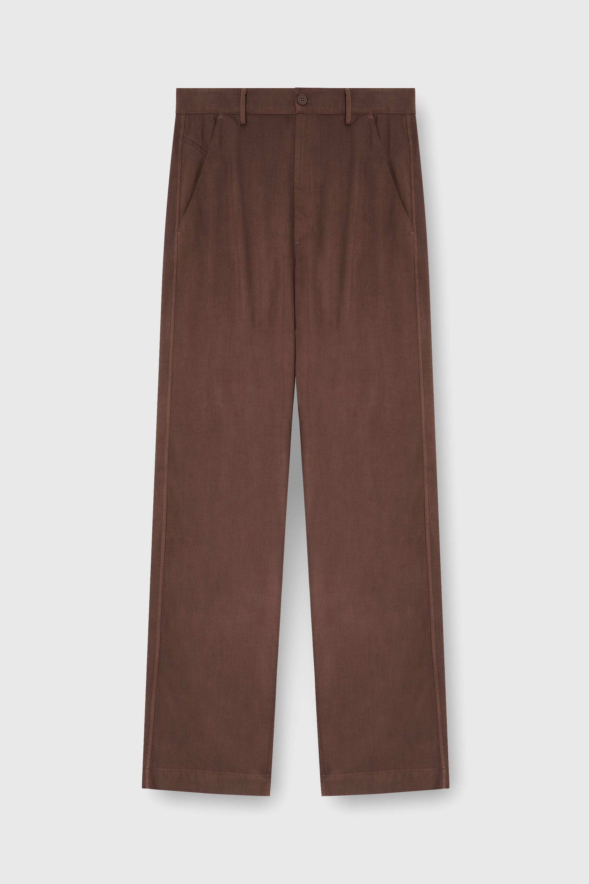 Diesel - P-HANT-CHINO-AECB, Pantalon chino en laine stretch l&eacute;g&egrave;re Homme in Marron - 2