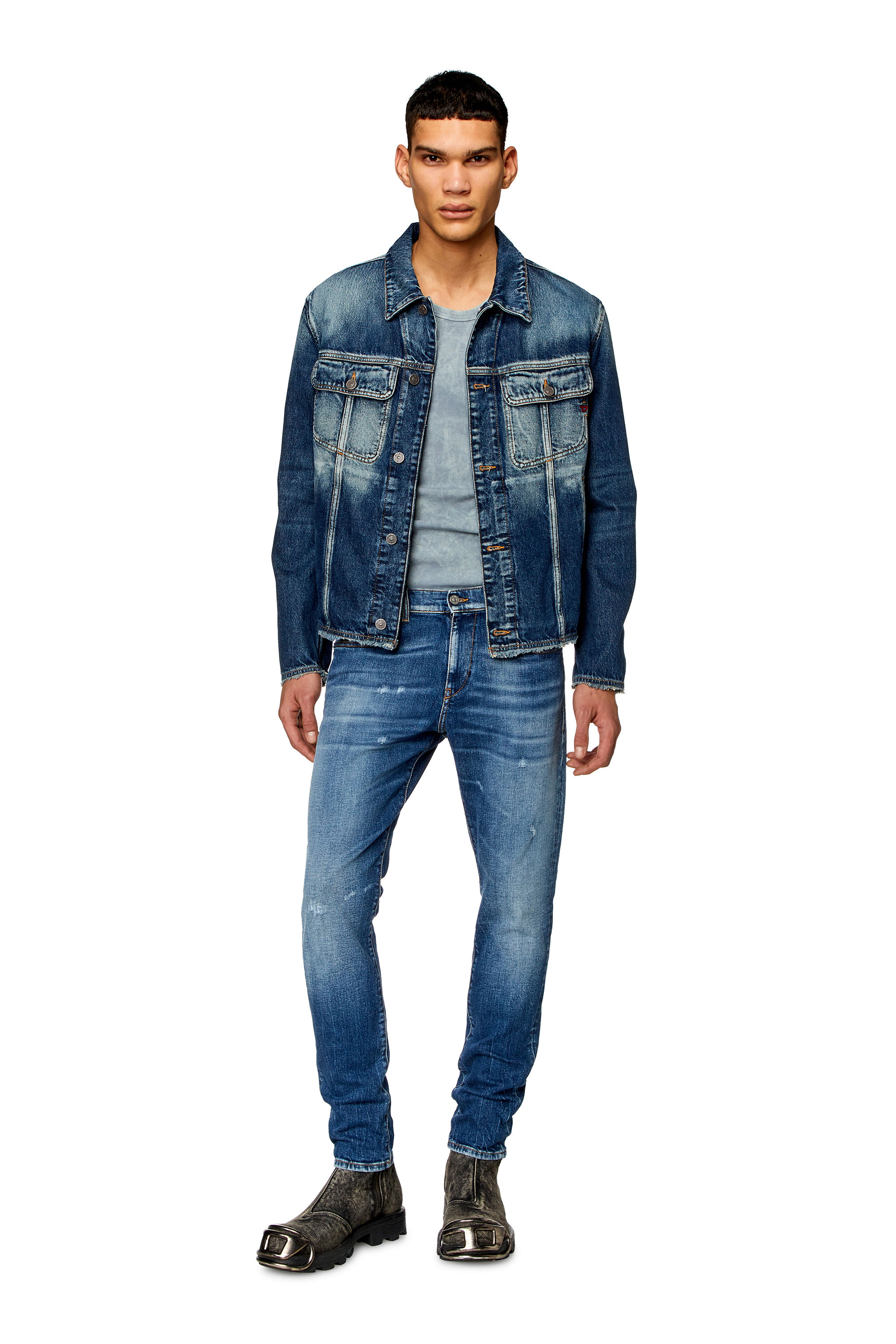 Diesel - Slim Jeans 2019 D-Strukt 007T3, Bleu moyen - Image 2