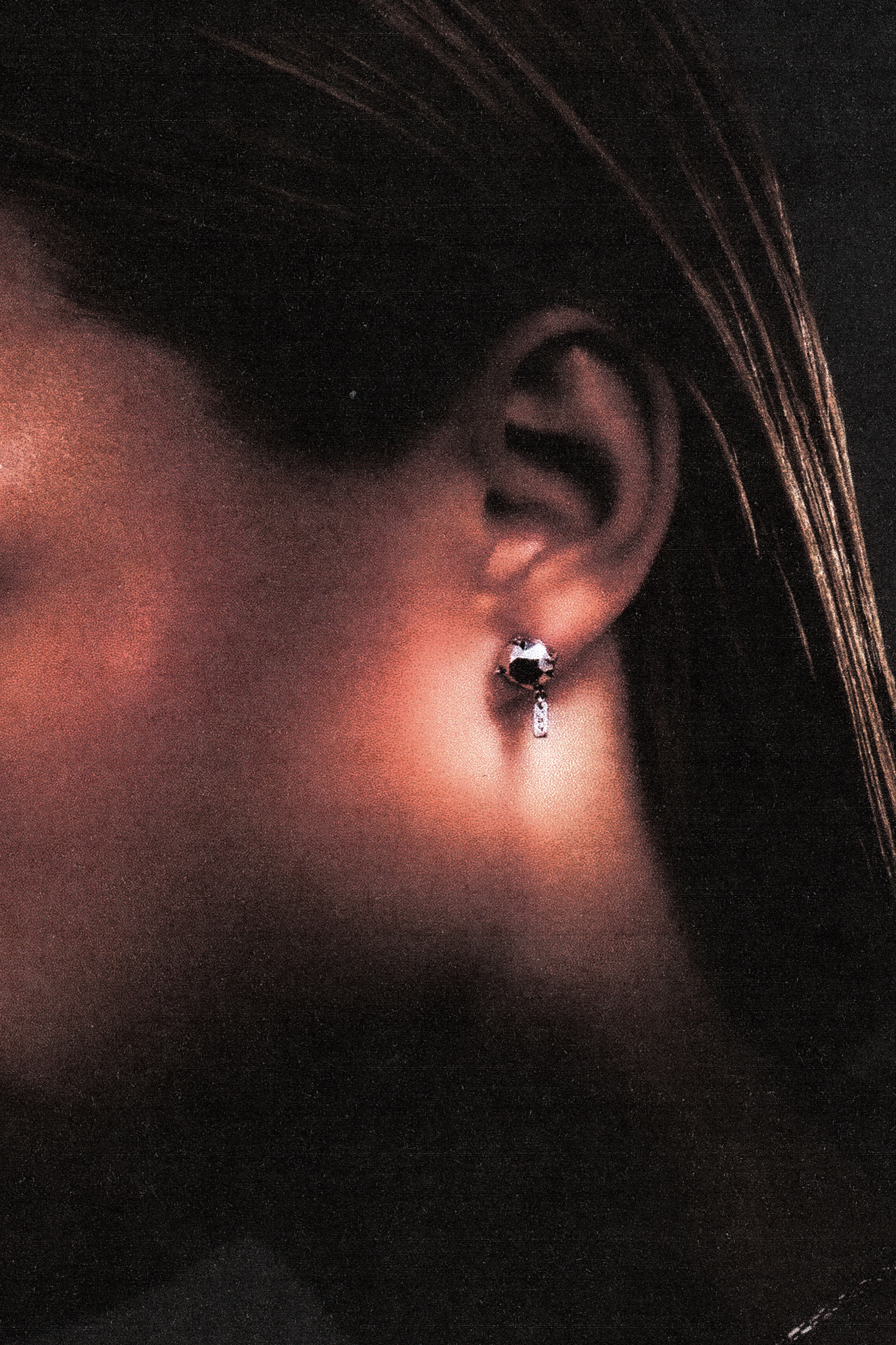 Diesel - DL1352040 JEWEL, Femme Boucle d'oreille en argent sterling taille diamant avec fermeture à tige. in Gris argenté - Image 3