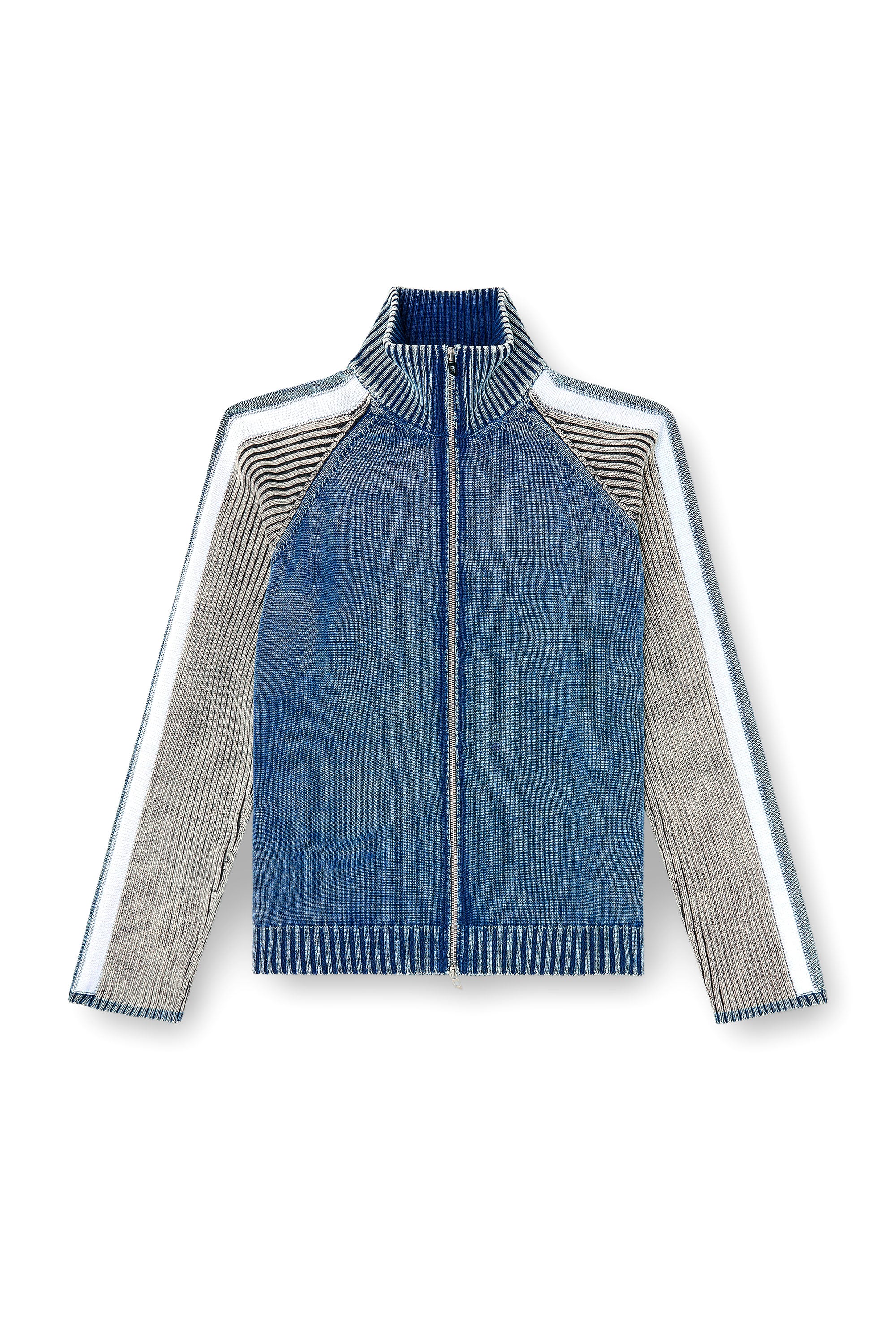 Diesel - K-HERONIMO, Cardigan zipp&eacute; avec bandes sportives Homme in Polychrome - 3