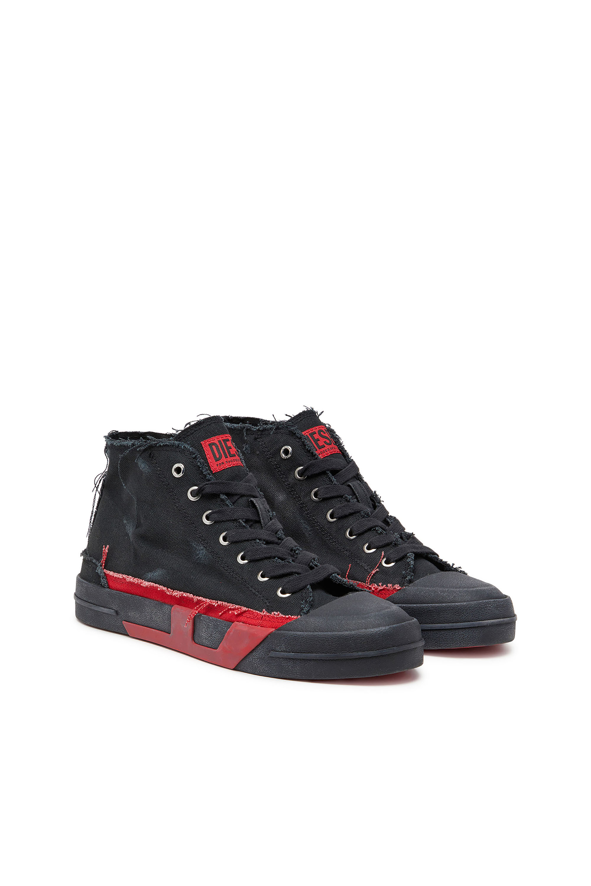 Diesel - S-D-VERSE MID II, S-D-Verse-Baskets montantes en toile vieillie Homme in Polychrome - 2