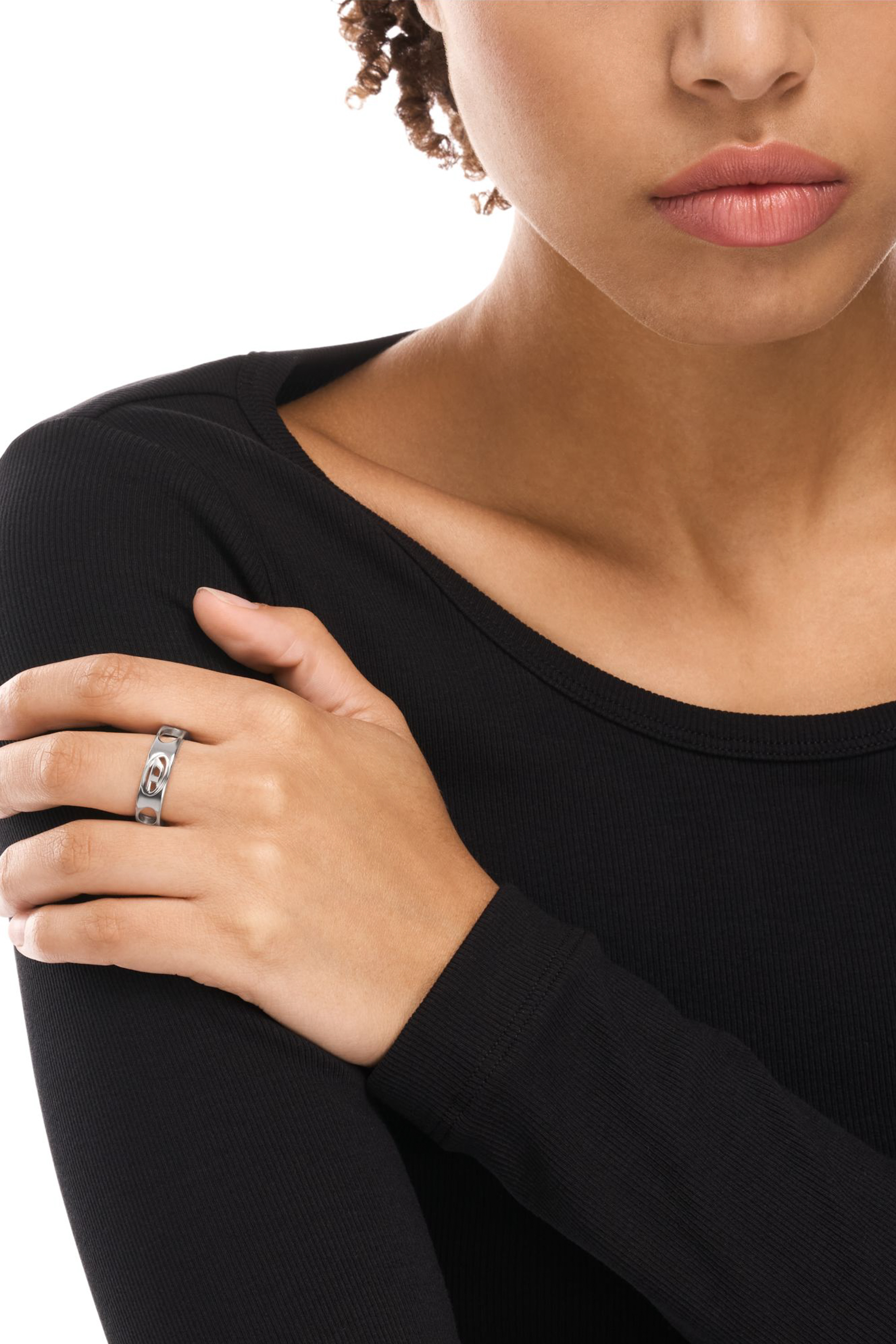 Diesel - DX166540 JEWELLERY, Bague en acier inoxydable Mixte in Gris argent&eacute; - 4