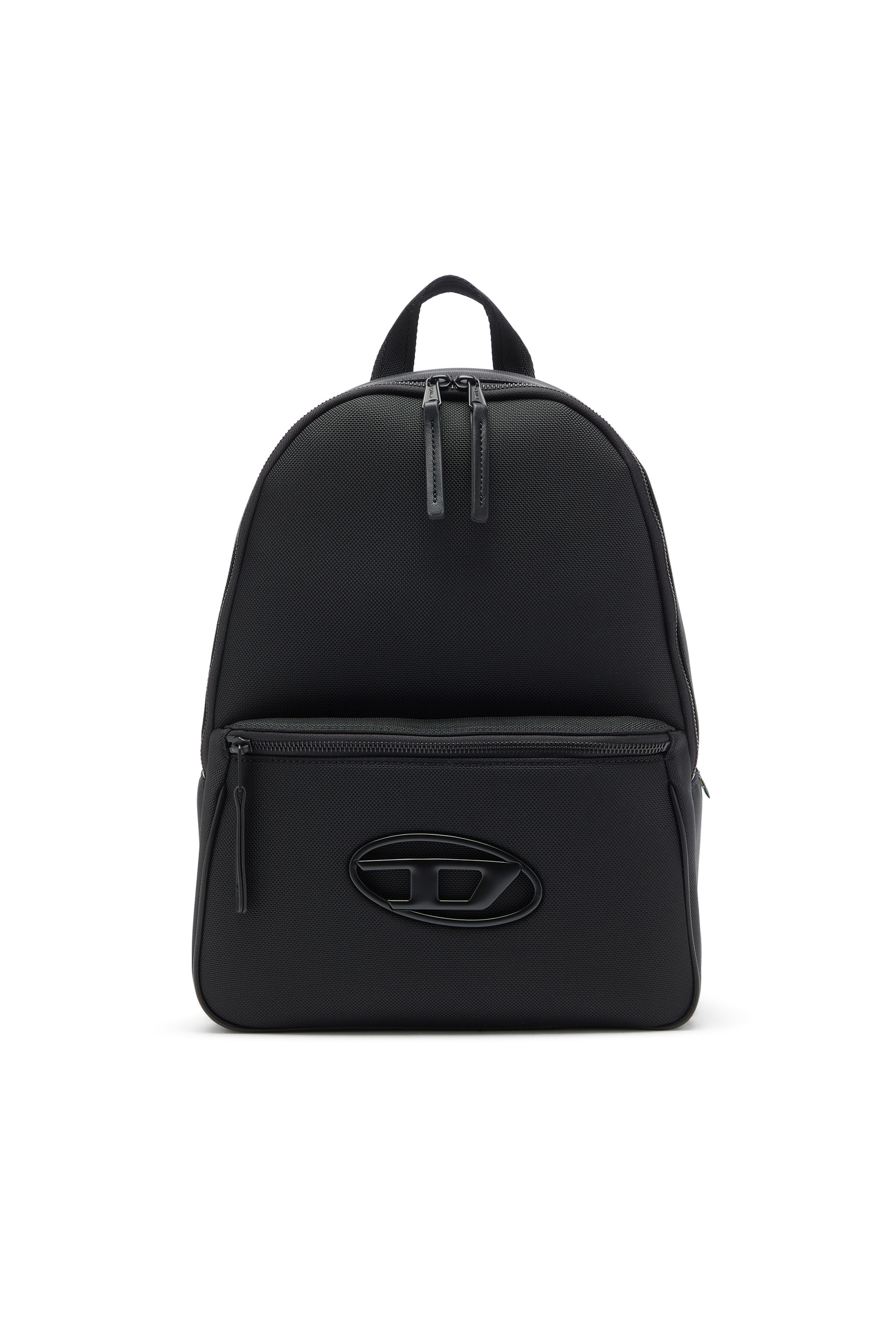 Diesel - HOLI-D BACKPACK M, Holi-D - Sac &agrave; dos en nylon avec logo Oval D Mixte in Noir - 1