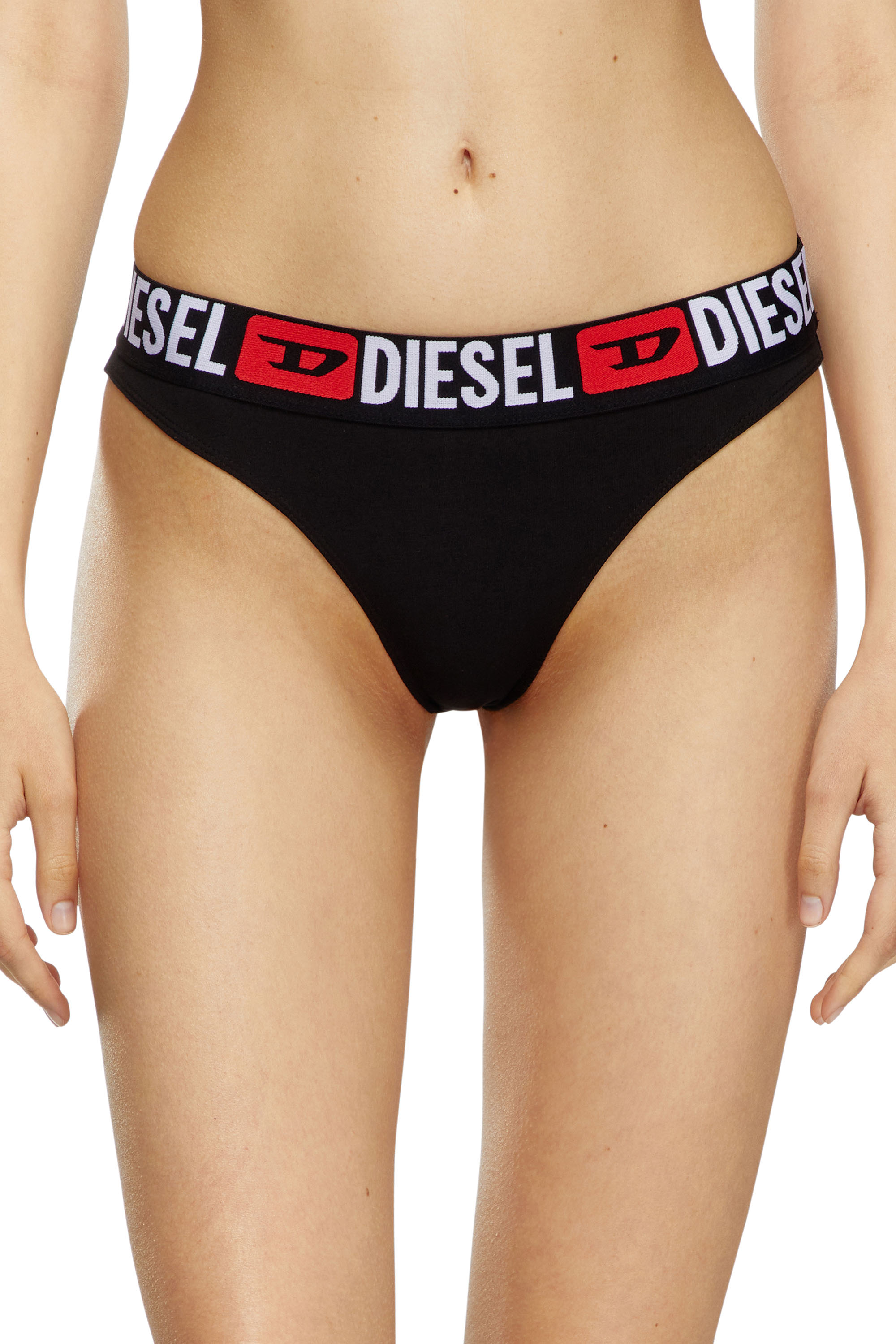 Diesel - UFPN-PANTIES-TD-THREEPACK, Lot de trois culottes avec logo &agrave; la taille Femme in Polychrome - 3