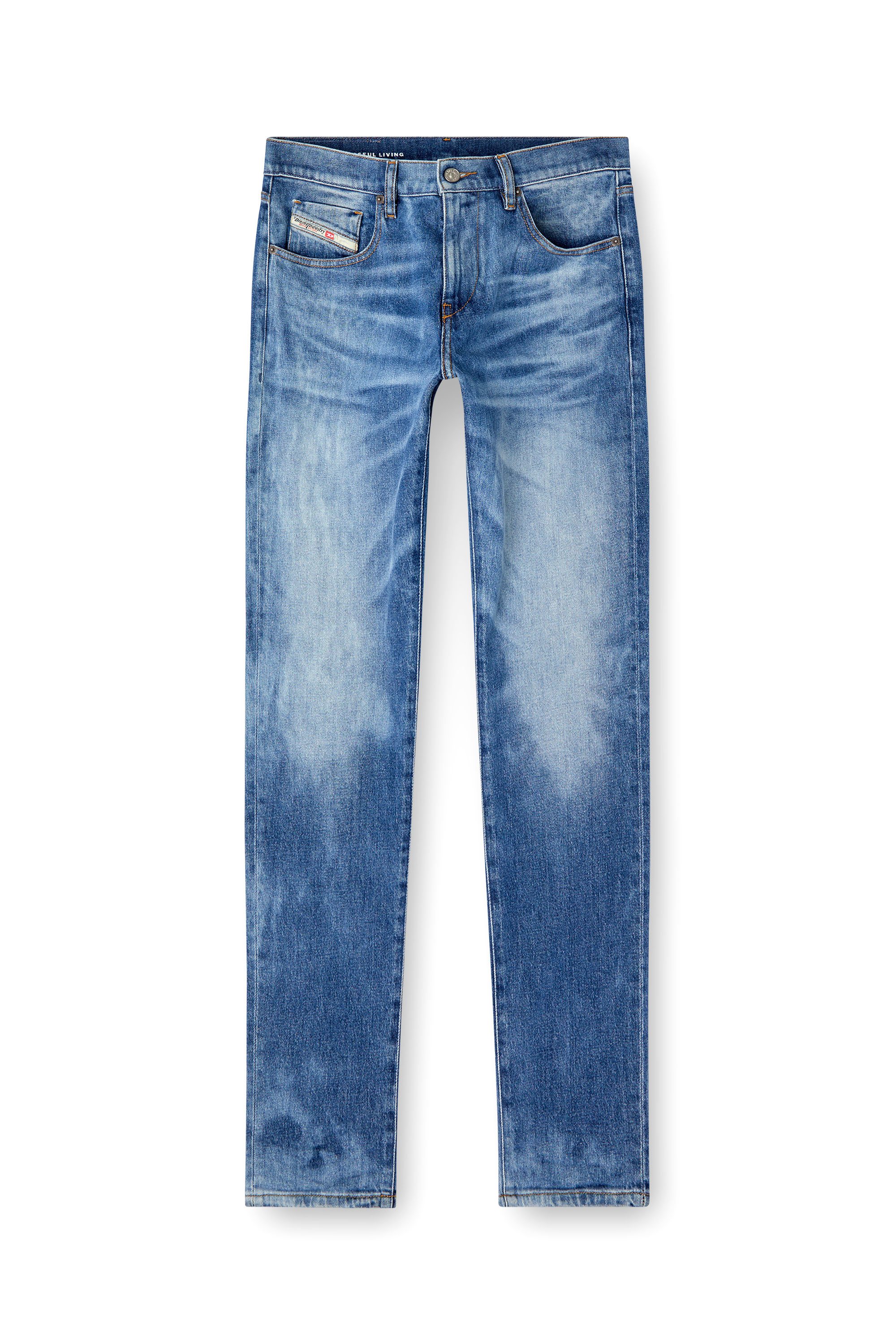 Diesel - Slim Jeans 2019 D-Strukt 09L19 Homme, Bleu moyen - Image 3