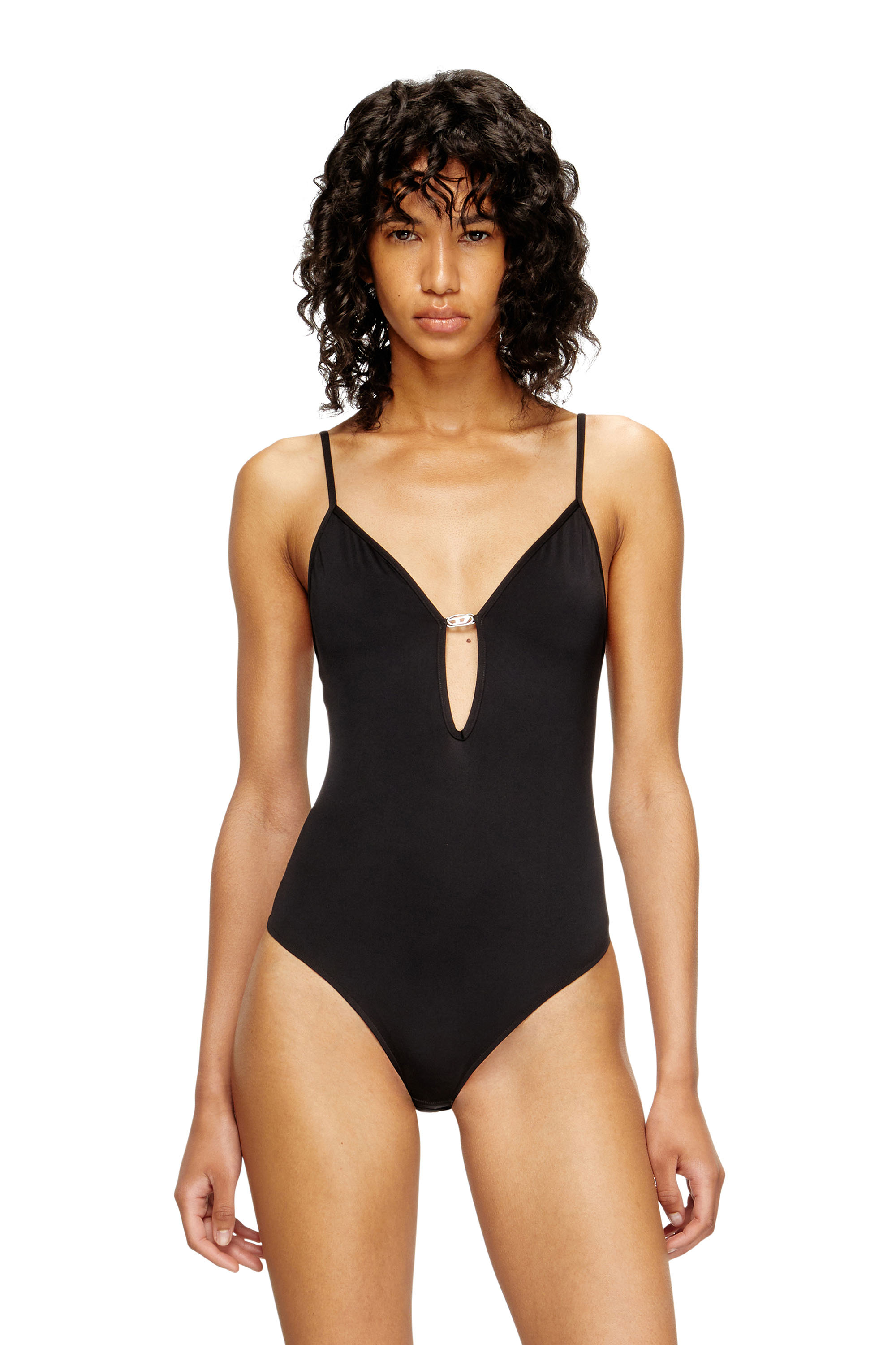Diesel - UFBY-OVAL-D-BODYSUIT, Body Oval D Femme in Noir - 1