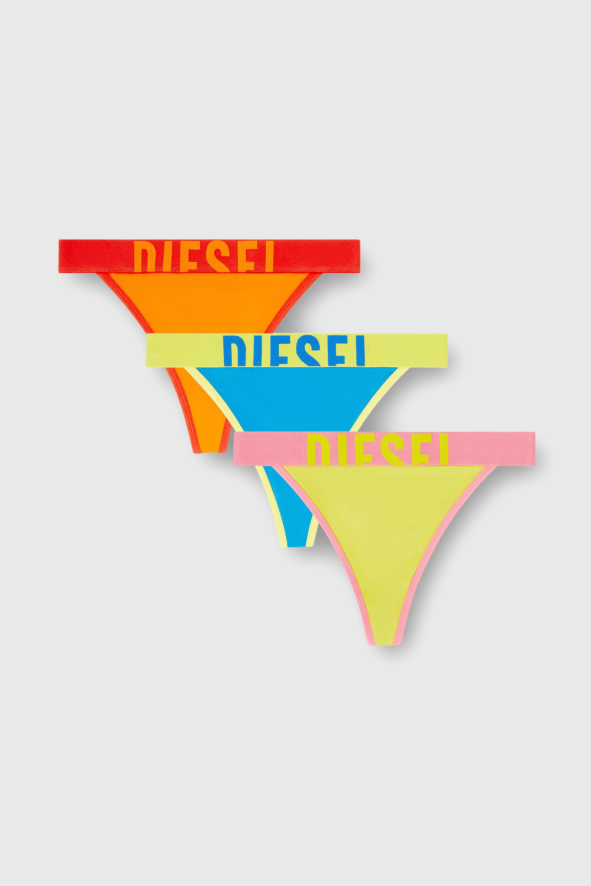 Diesel - MARIANNA-D-POP-3PACK, Lot de trois strings stretch en coton multicolore Femme in Polychrome - 1