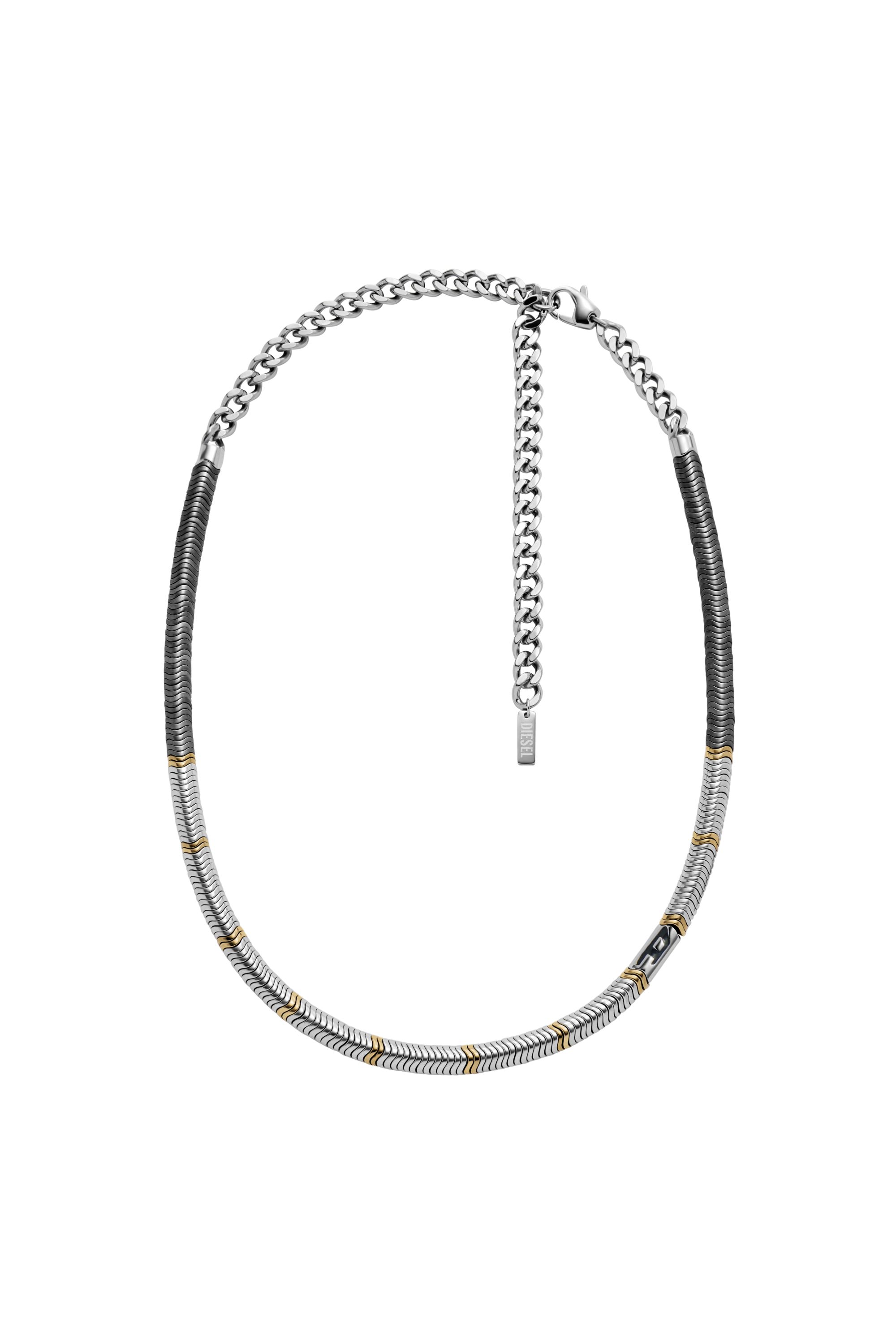 Diesel - DX1575931 JEWEL, Collier en perles d'hématite Mixte in Gris argenté - 1