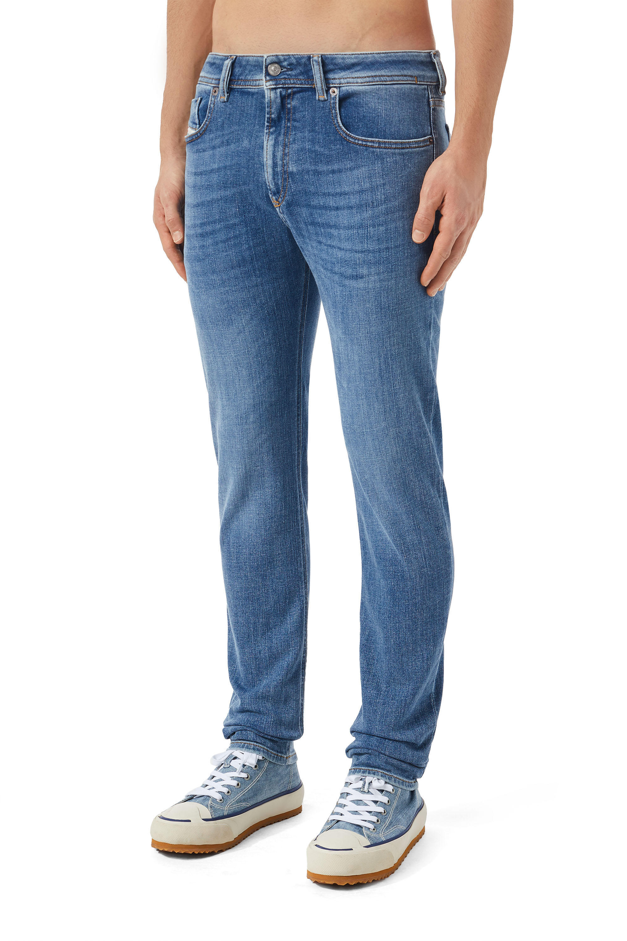 Diesel - Skinny Jeans 1979 Sleenker 09C01, Bleu moyen - Image 4