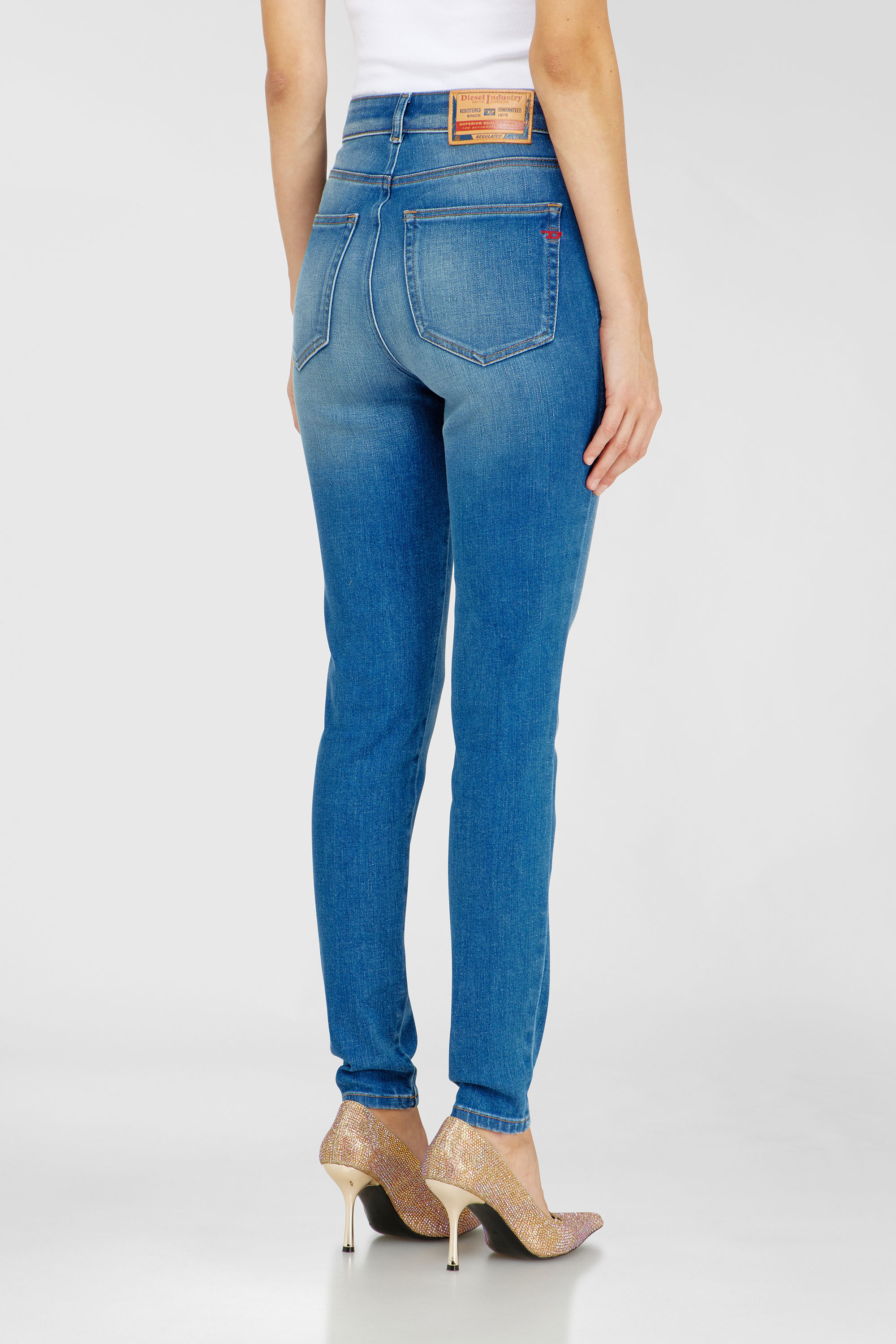 Diesel - Woman's Skinny Jeans 1984 Slandy-High 09Q79, Medium blue - 5