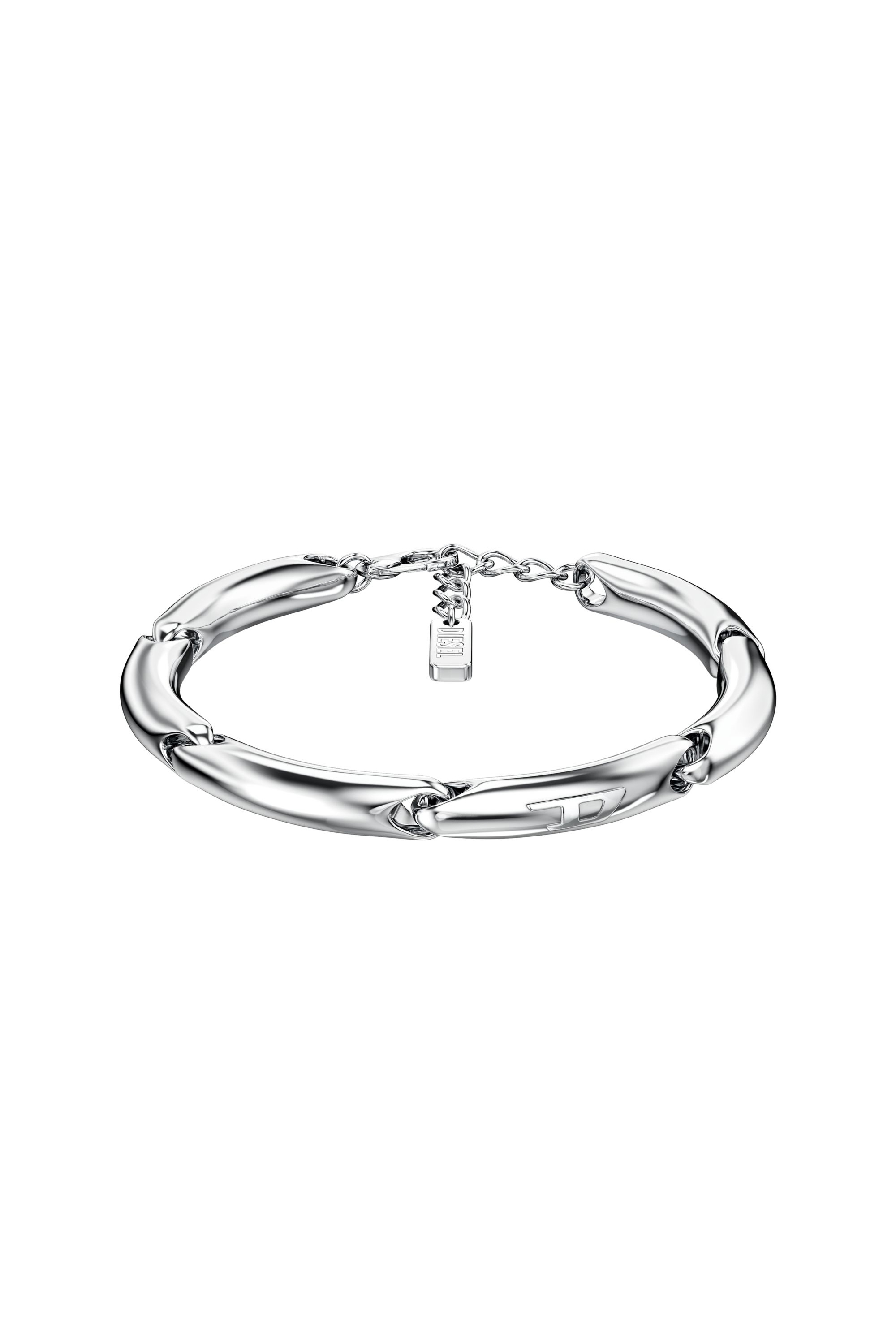 Diesel - DX1696040 JEWELLERY, Bracelet cha&icirc;ne en acier inoxydable Mixte in Gris argent&eacute; - 1