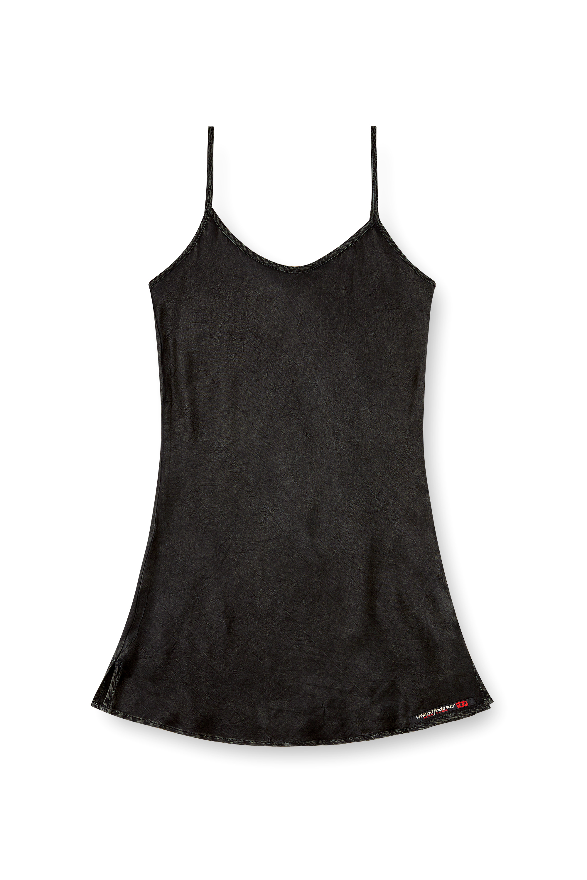 Diesel - GRATCHEN-DNM, Nuisette fluide avec effet denim Femme in Noir - 1