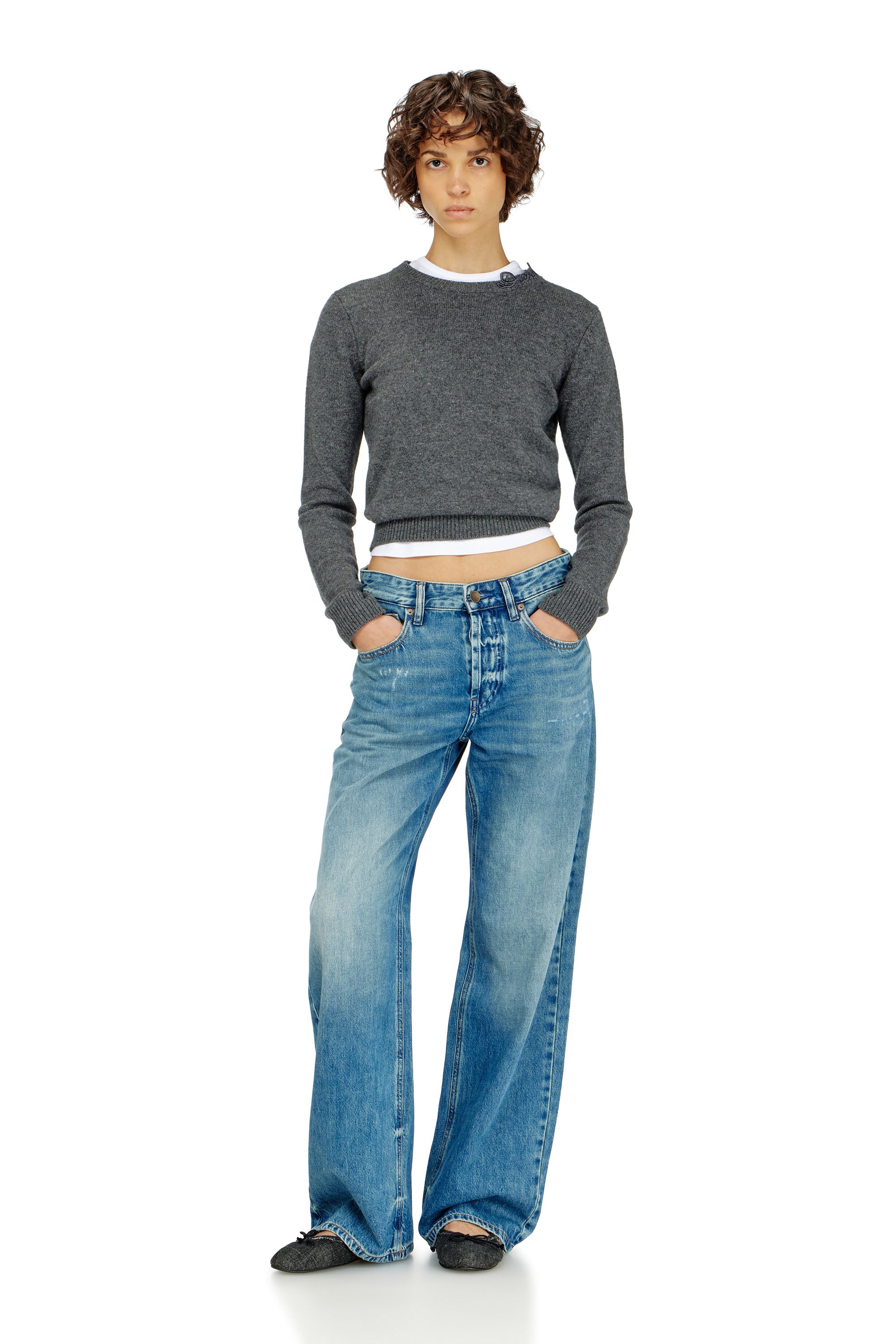 Diesel - Relaxed Jeans 1990 D-Waigee 0TJDI Femme, Bleu moyen - Image 1