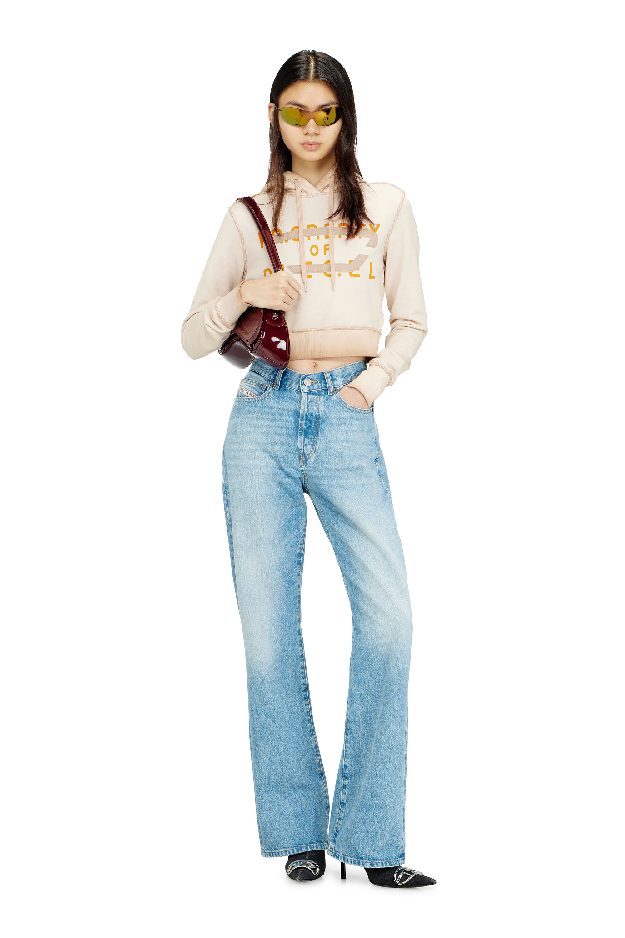 Diesel - F-SLIMMY-HOOD-S1, Sweat &agrave; capuche avec imprim&eacute; et appliqu&eacute; D Femme in ToBeDefined - 1