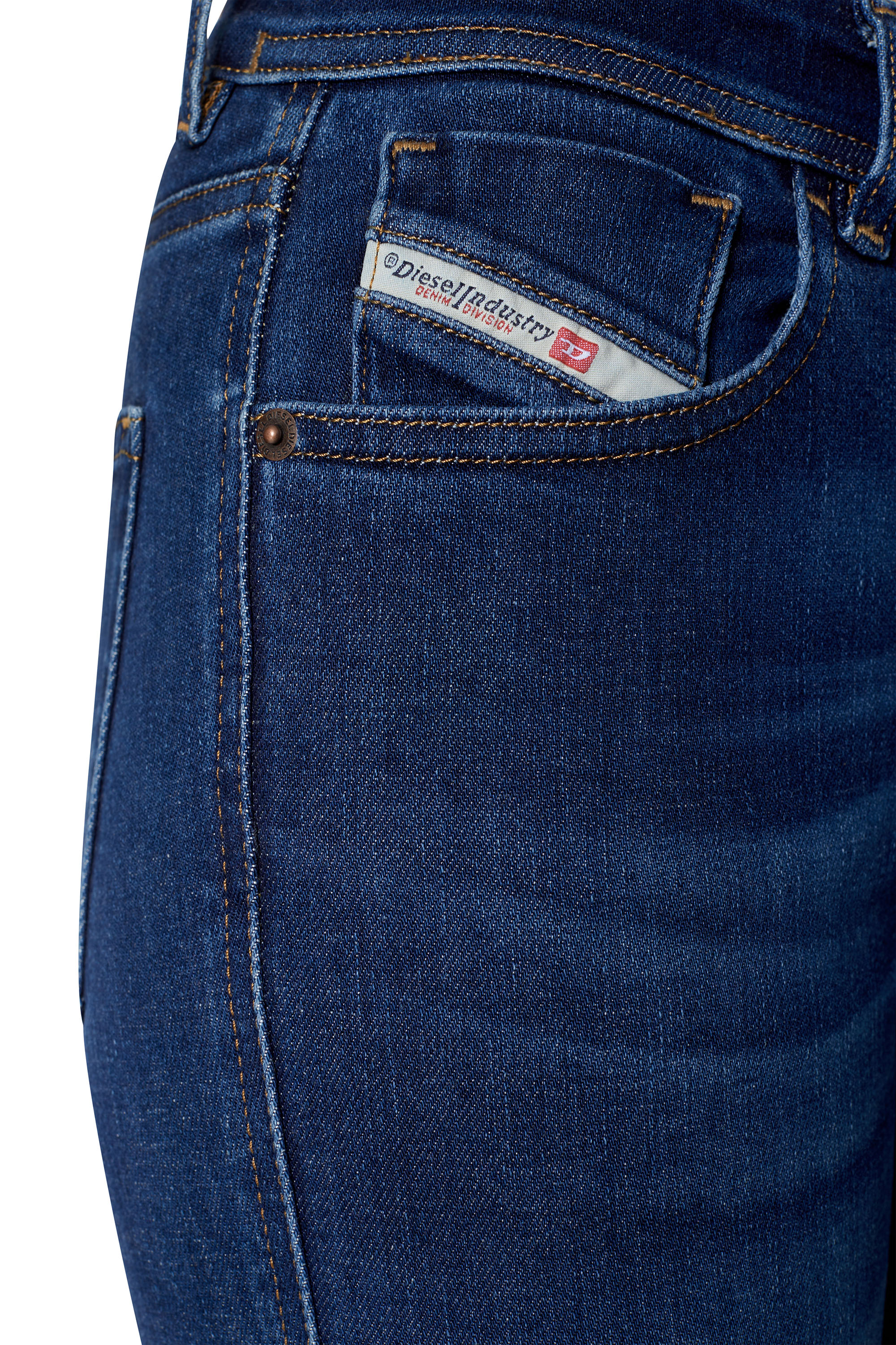 Diesel - 2017 SLANDY 09C19 Super skinny Jeans, Bleu Foncé - Image 4