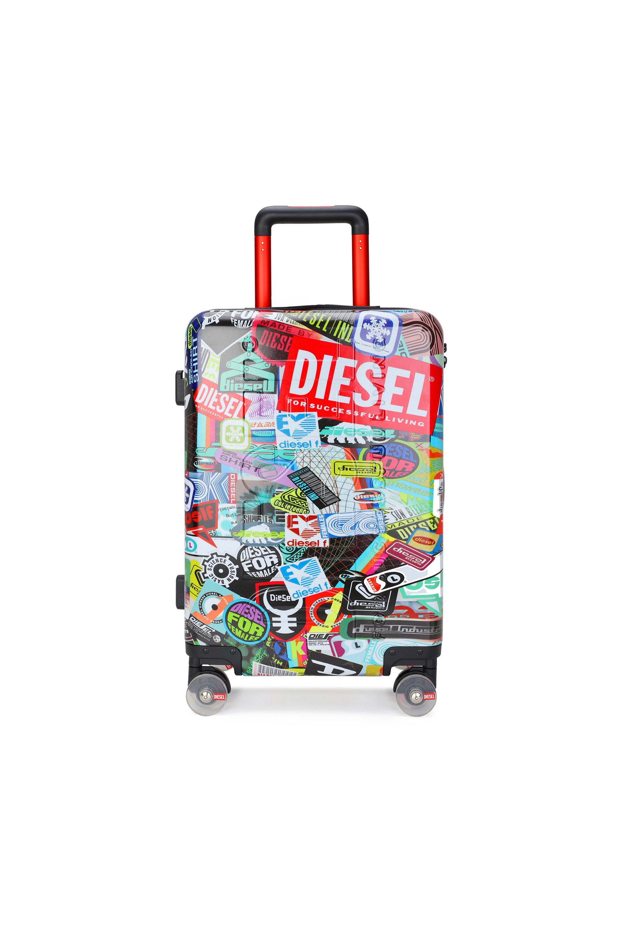 Diesel - DIESEL PC PRINTED TROLLEY-STICKERS- DSL0, Valise taille S style autocollants Mixte in Polychrome - 1
