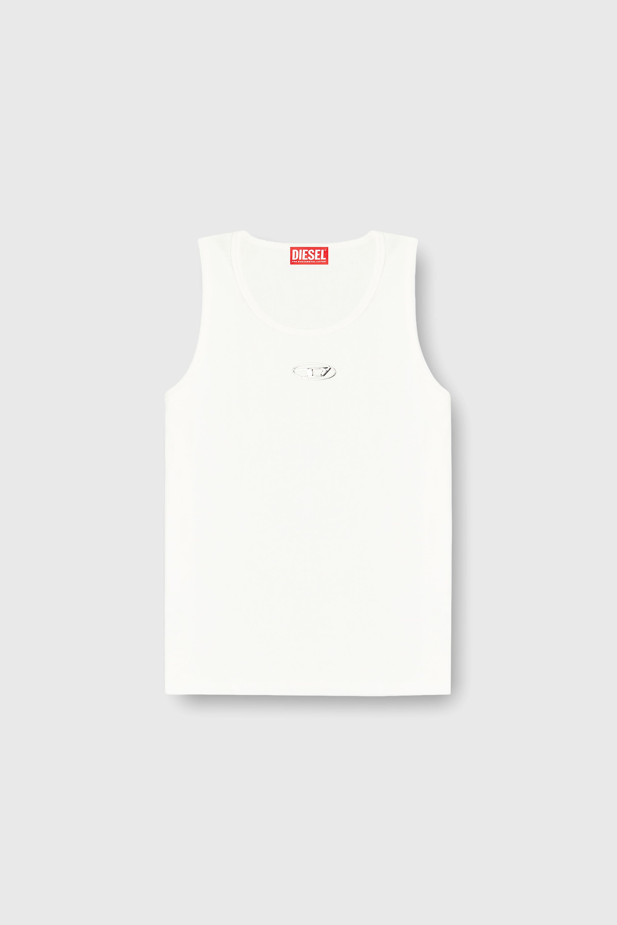 Diesel - T-LIFTY-IOD, D&eacute;bardeur en coton avec logo Homme in Blanc - 2