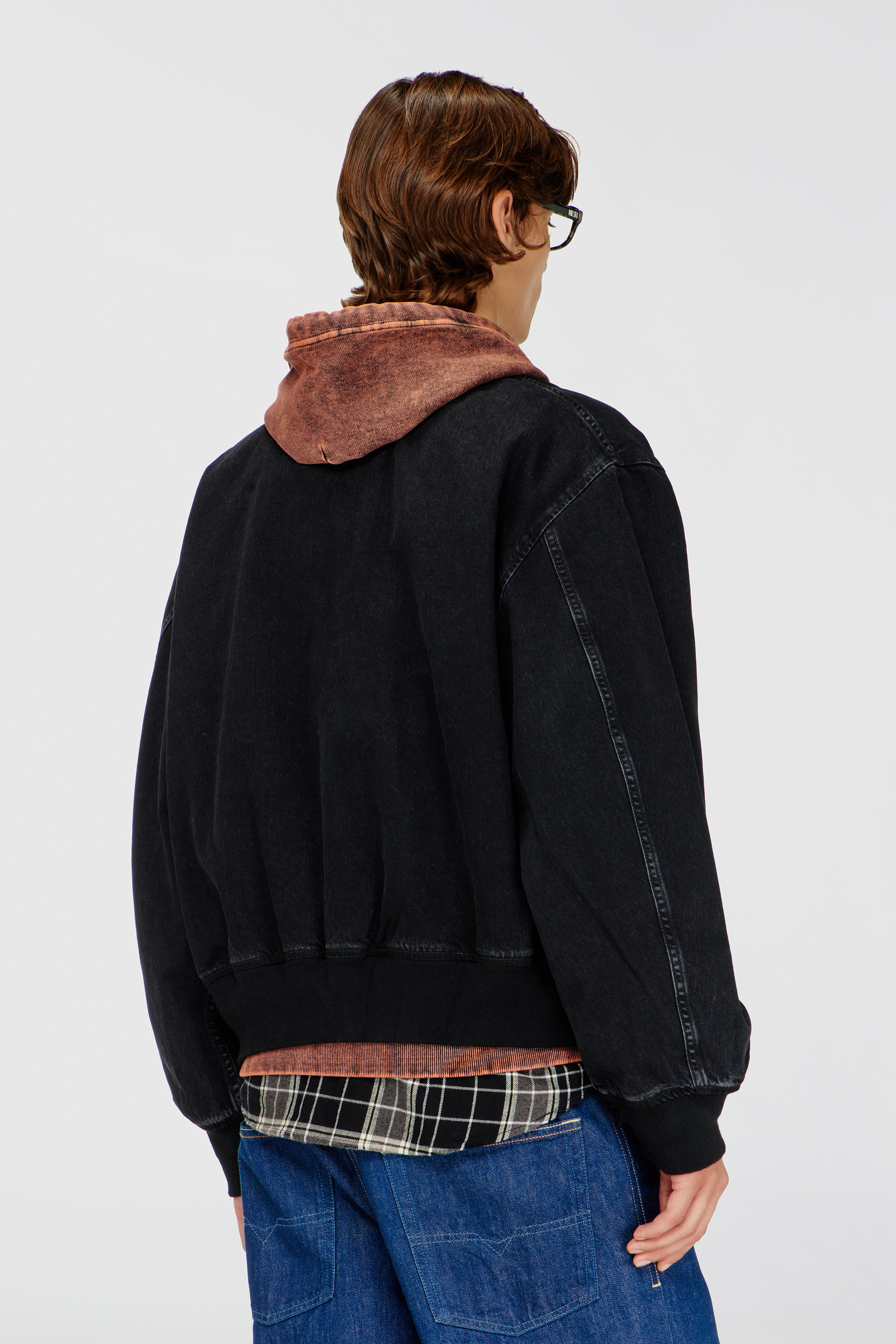 Diesel - D-GUZ, Blouson aviateur en denim Mixte in Noir - 4