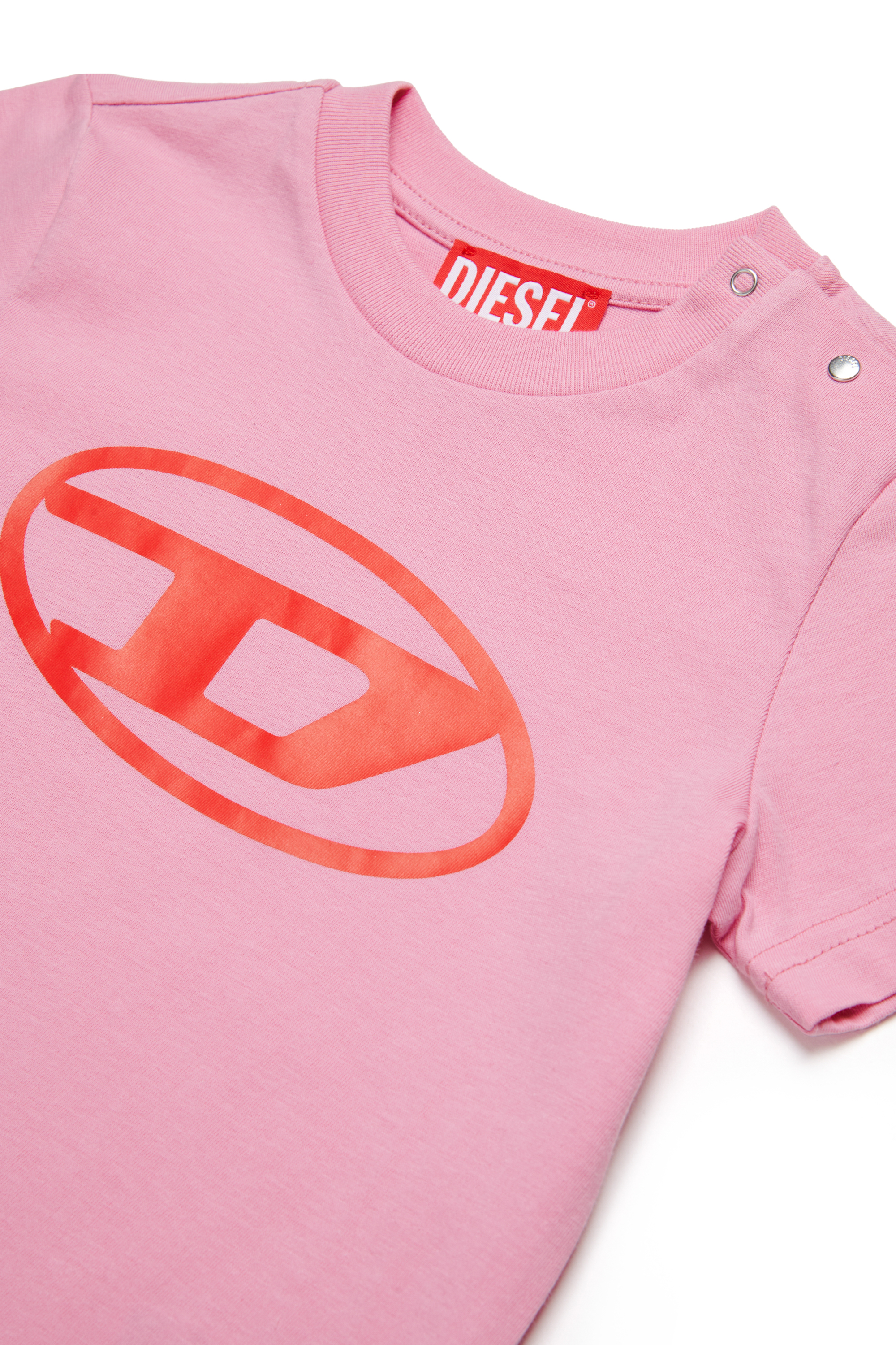 Diesel - TCERB, T-shirt avec logo Oval D Mixte in Rose - 3