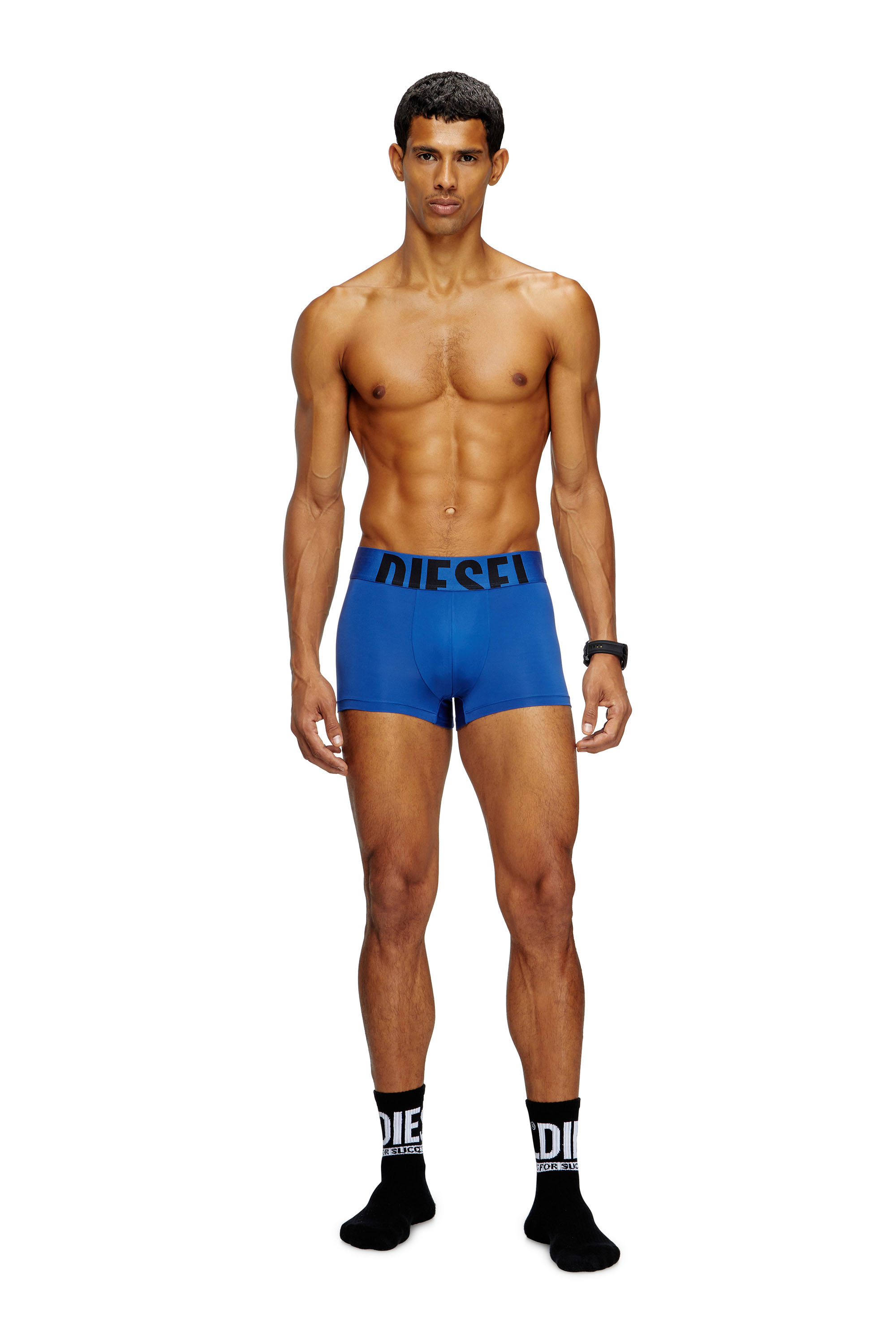 Diesel - DAMIEN-D-POP-55, Boxer avec logo d&eacute;coup&eacute; Homme in Bleu - 1