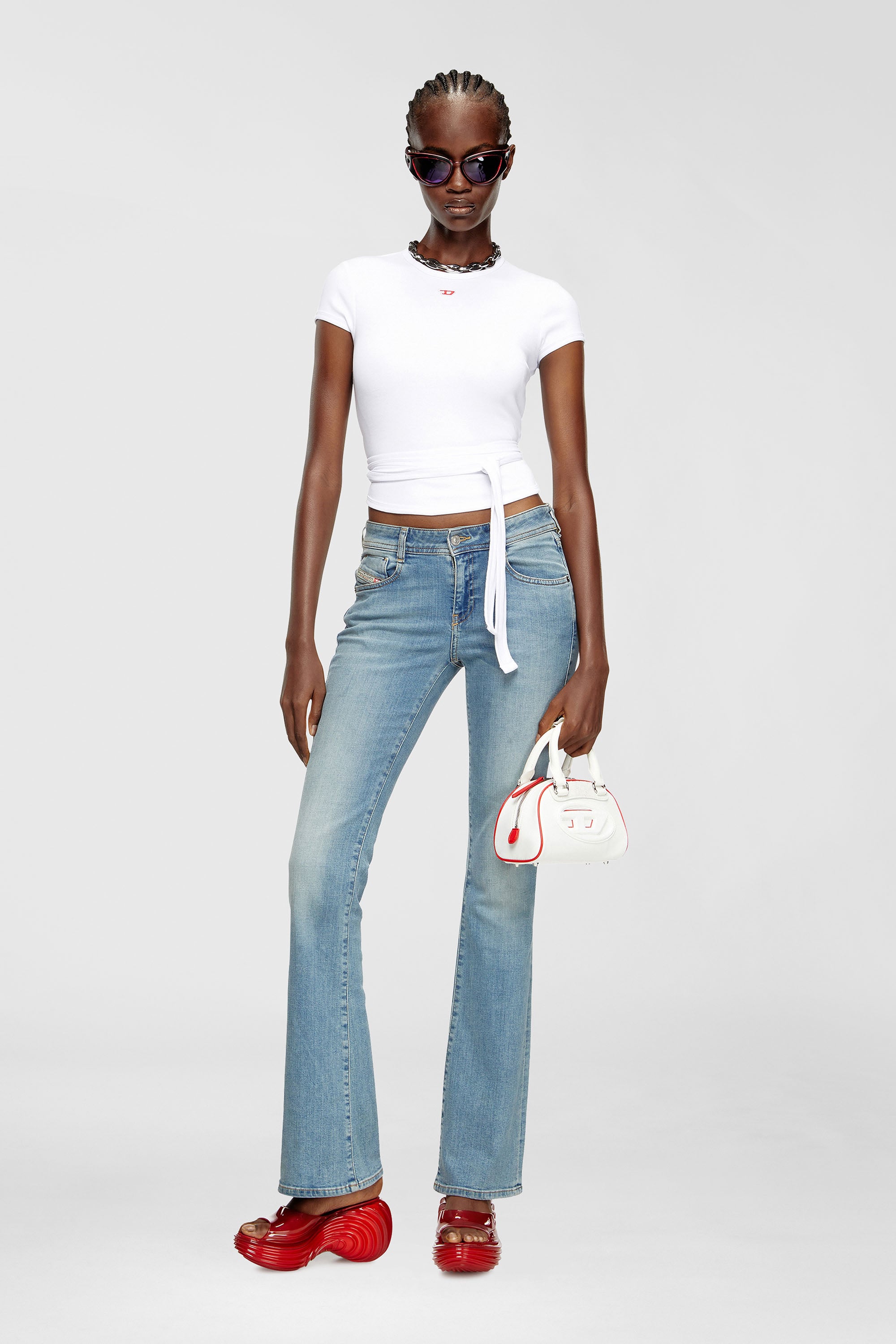 Diesel - MELISSA QUANTUM PLATFORM, Mule &agrave; plateforme en Melflex&reg; Femme in Rouge - 2