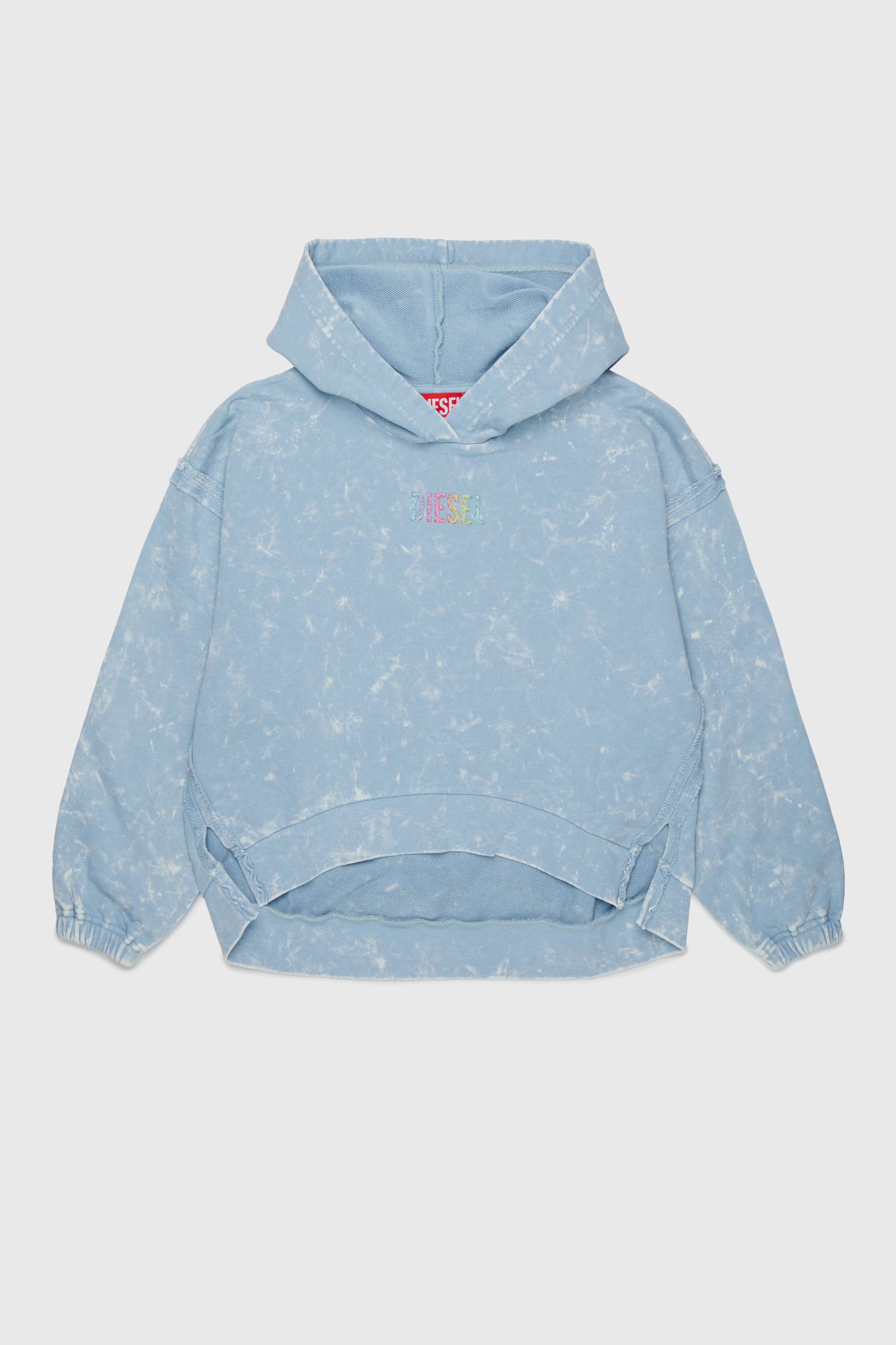 Diesel - SLOXY, Sweat &agrave; effet tie-dye avec logo arc-en-ciel Femme in Bleu - 1