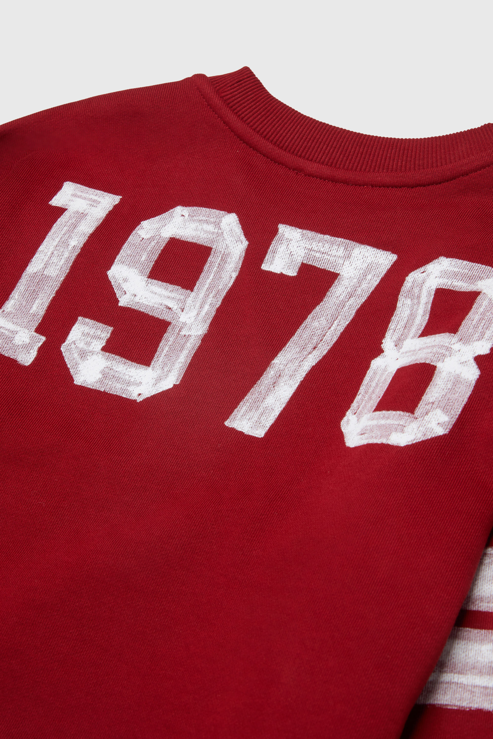 Diesel - SBAND OVER, Sweat-shirt avec imprim&eacute;s logo style coll&egrave;ge Homme in Rouge - 4