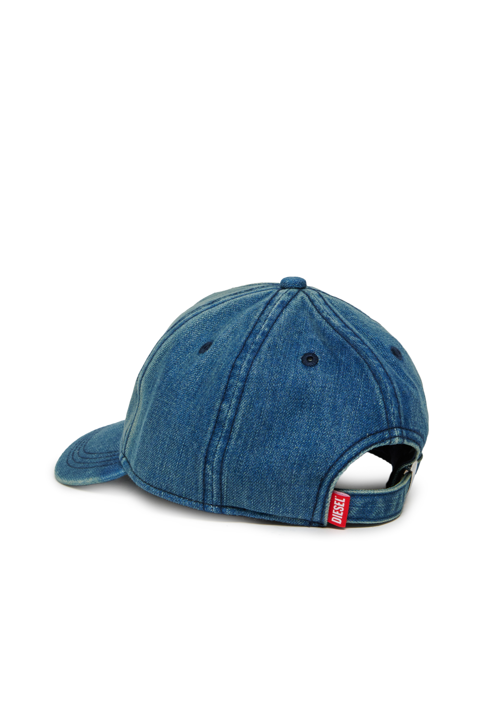 Diesel - FARBIT, Casquette de baseball en denim avec D brod&eacute; Homme in Bleu - 2