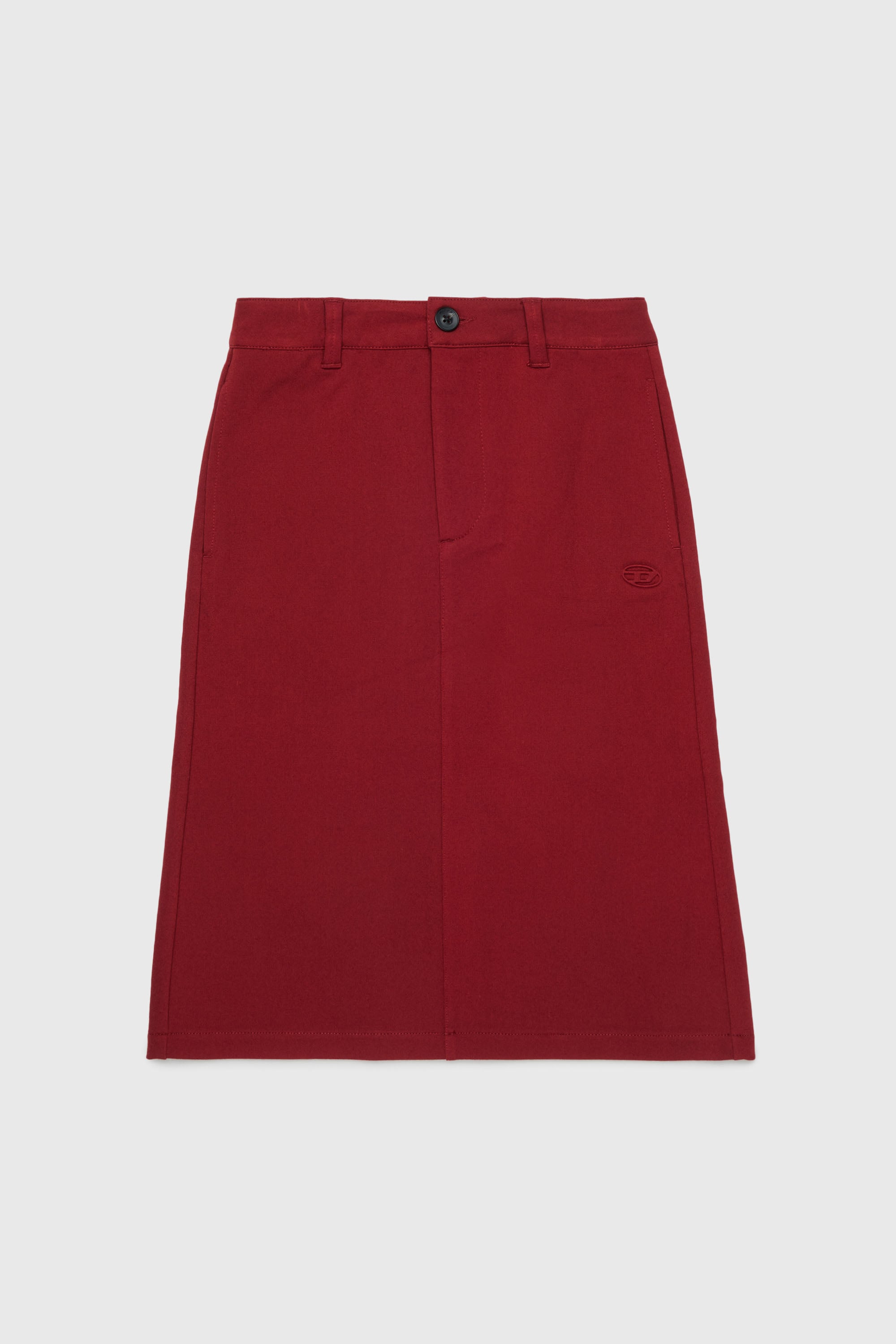 Diesel - GMILX, Jupe en m&eacute;lange de viscose stretch Femme in Rouge - 1