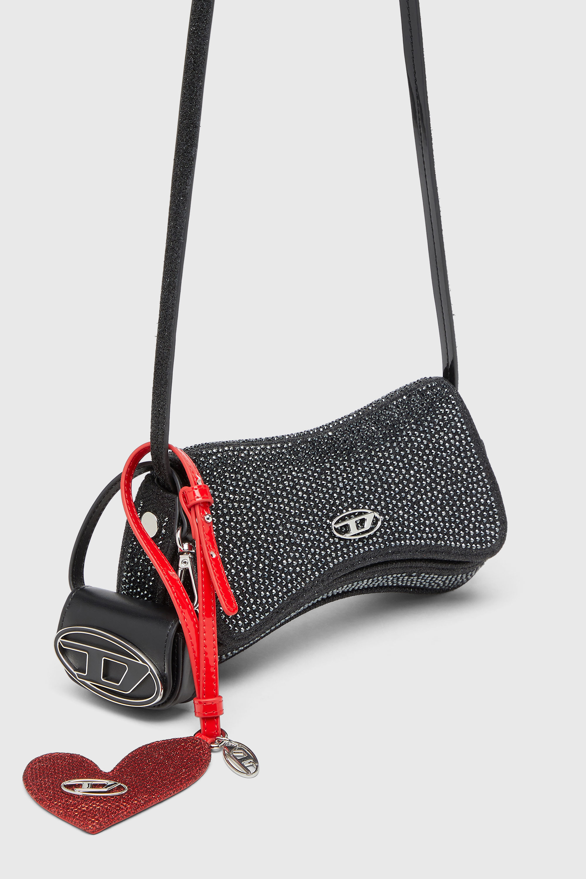 Diesel - 1DR MICRO, Woman's Leather bag charm in Black - 2