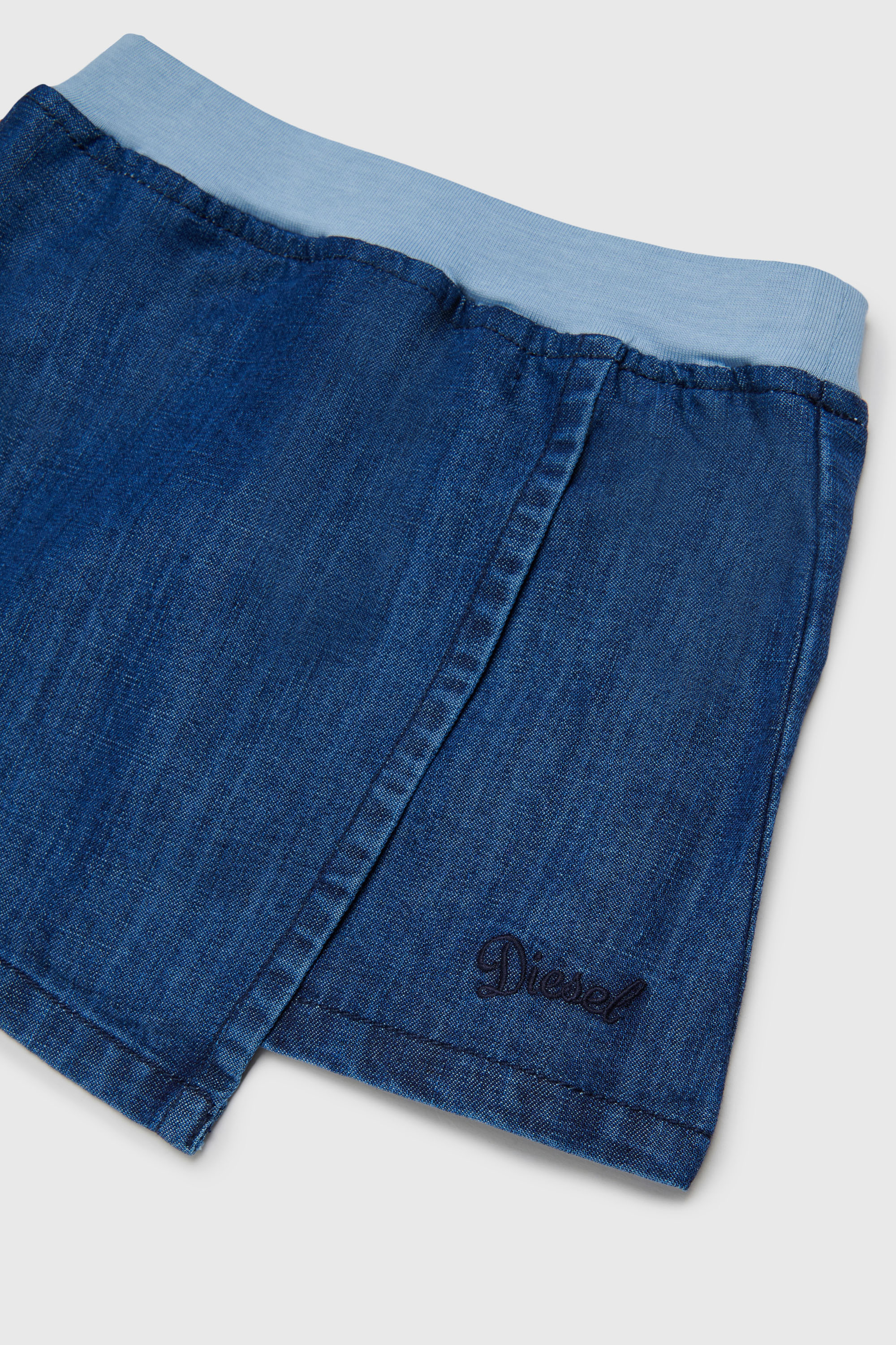 Diesel - GLINIMB, Jupe effet portefeuille en denim Femme in Bleu - 3