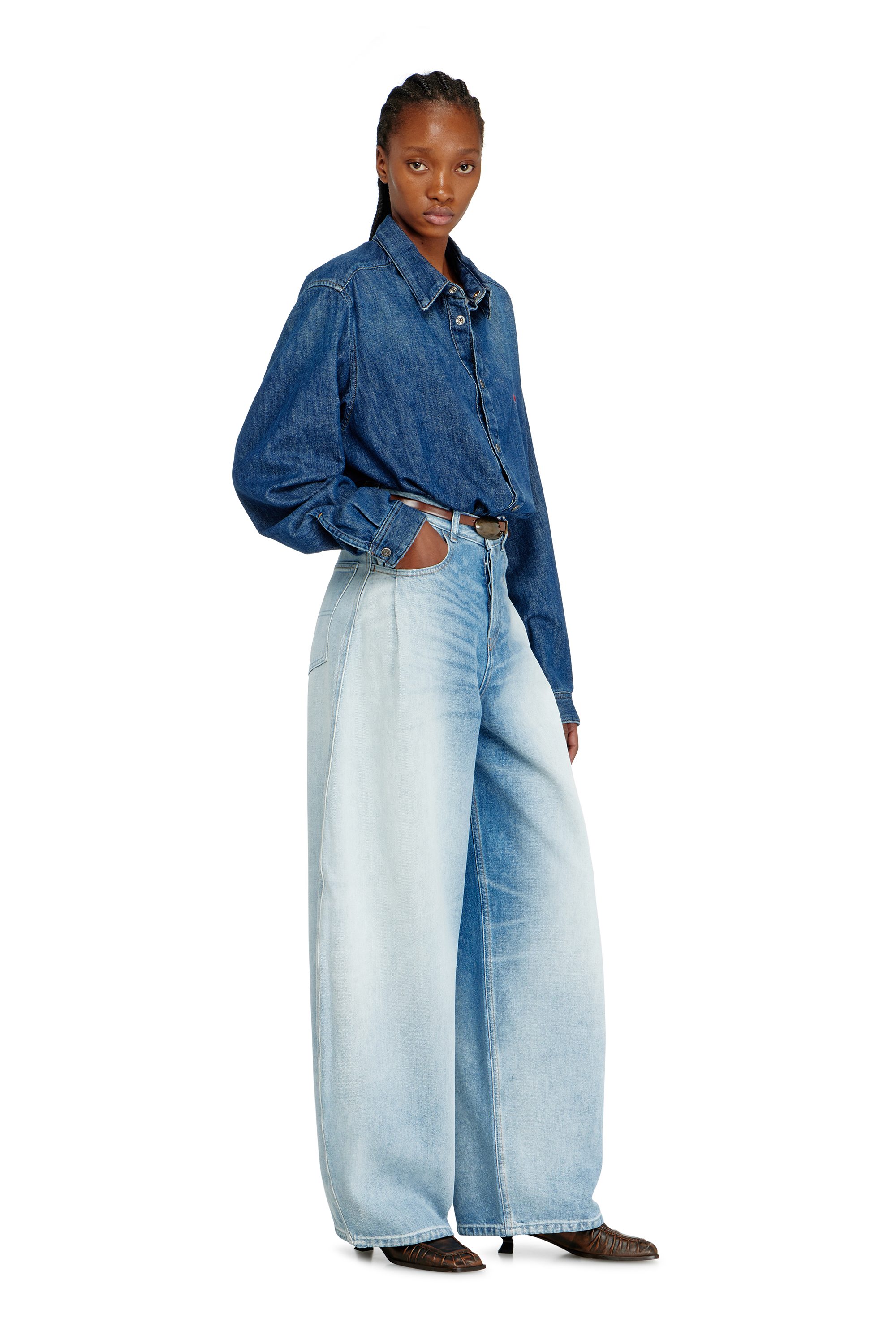 Diesel - Relaxed Jeans 1987 D-Khelz 007EE Femme, Bleu Clair - Image 2