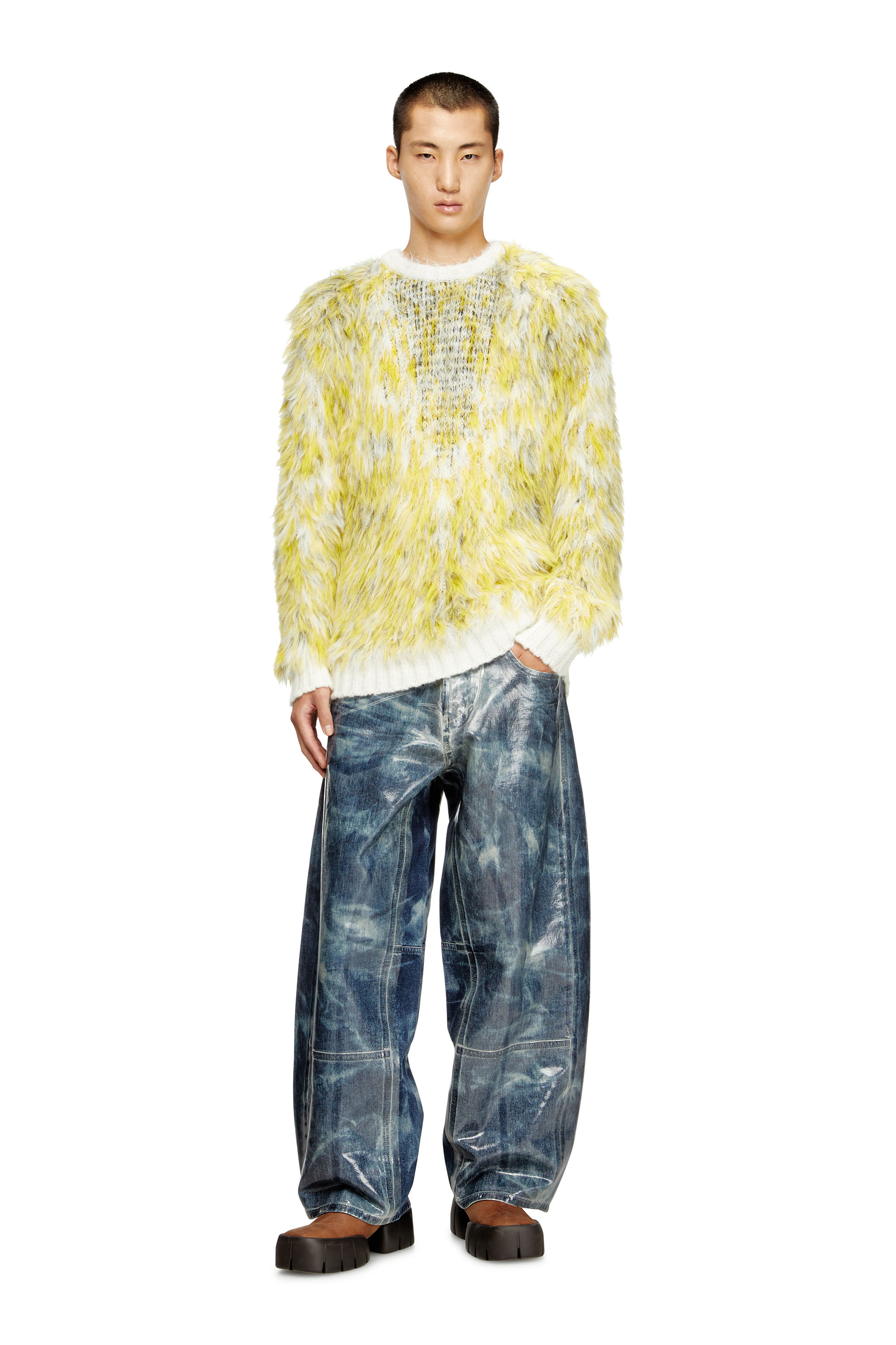 Diesel - K-ALLEN, Pull en maille jacquard duveteuse Homme in Polychrome - 2