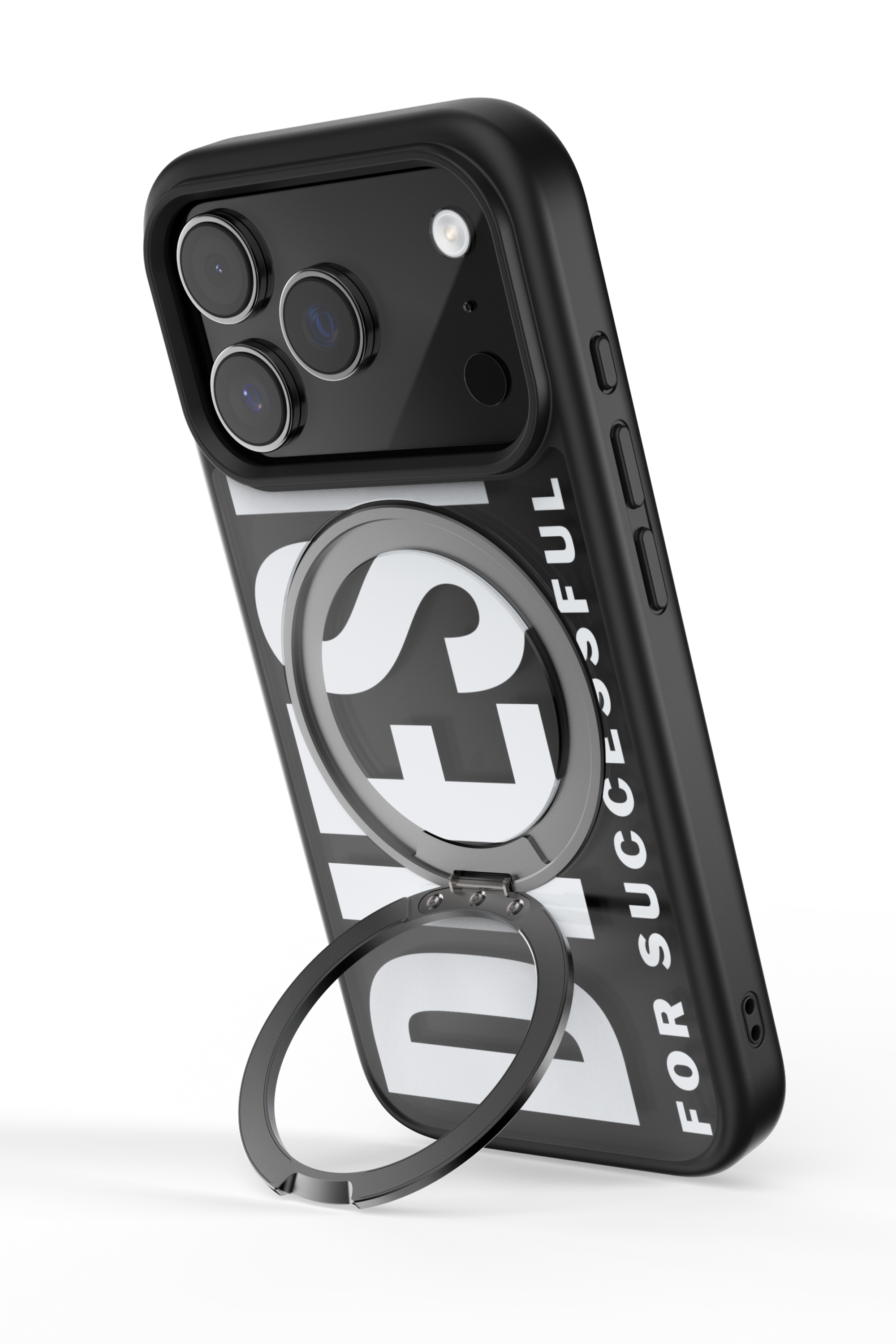 Diesel - 60405 RING STAND CASE, Étui Ringstand-Magsafe pour iPhone 17 Pro Mixte in Noir - 5