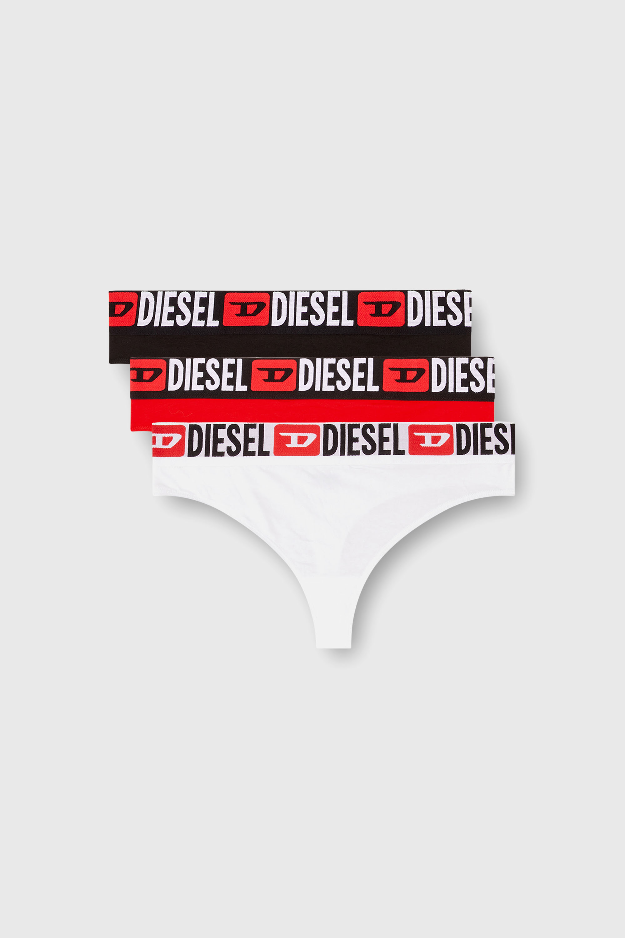 Diesel - UFST-STARS-THREEPACK, Lot de 3 strings avec taille &agrave; logo Femme in Polychrome - 2