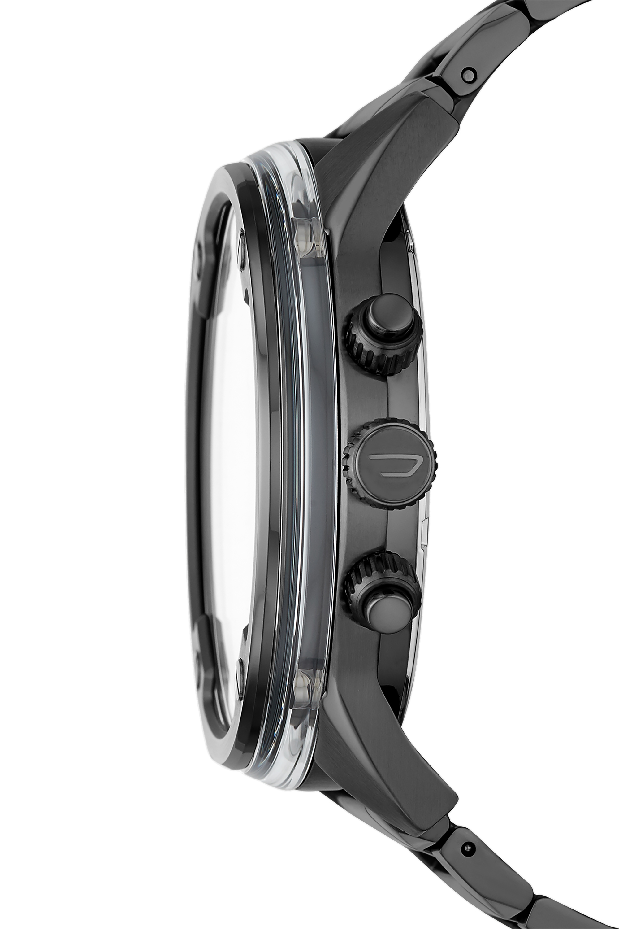 Diesel - DZ7426, Montre Boltdown &agrave; trois aiguilles en acier inoxydable gris plomb Homme in Noir - 3