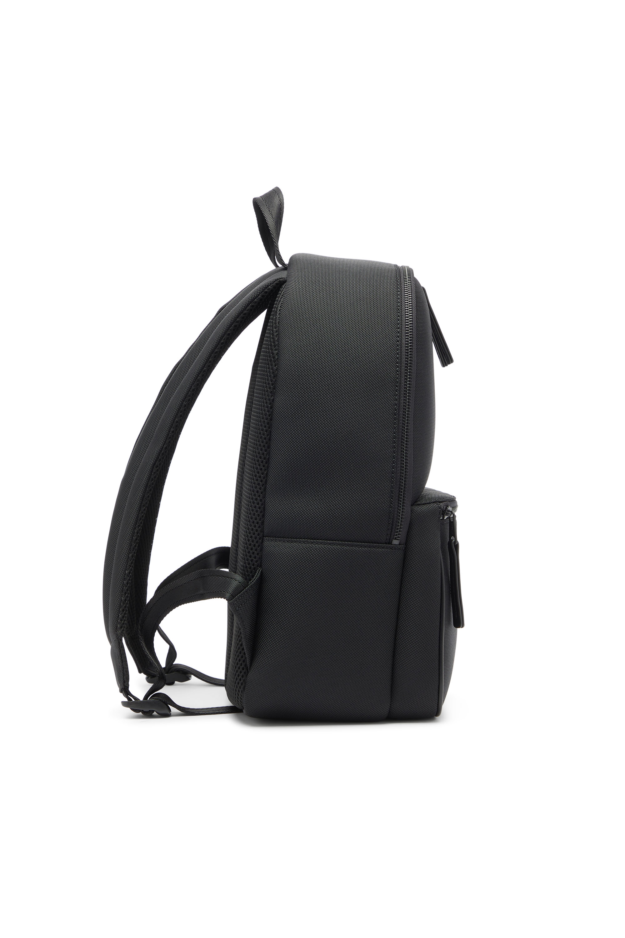 Diesel - HOLI-D BACKPACK M, Holi-D - Sac &agrave; dos en nylon avec logo Oval D Mixte in Noir - 3